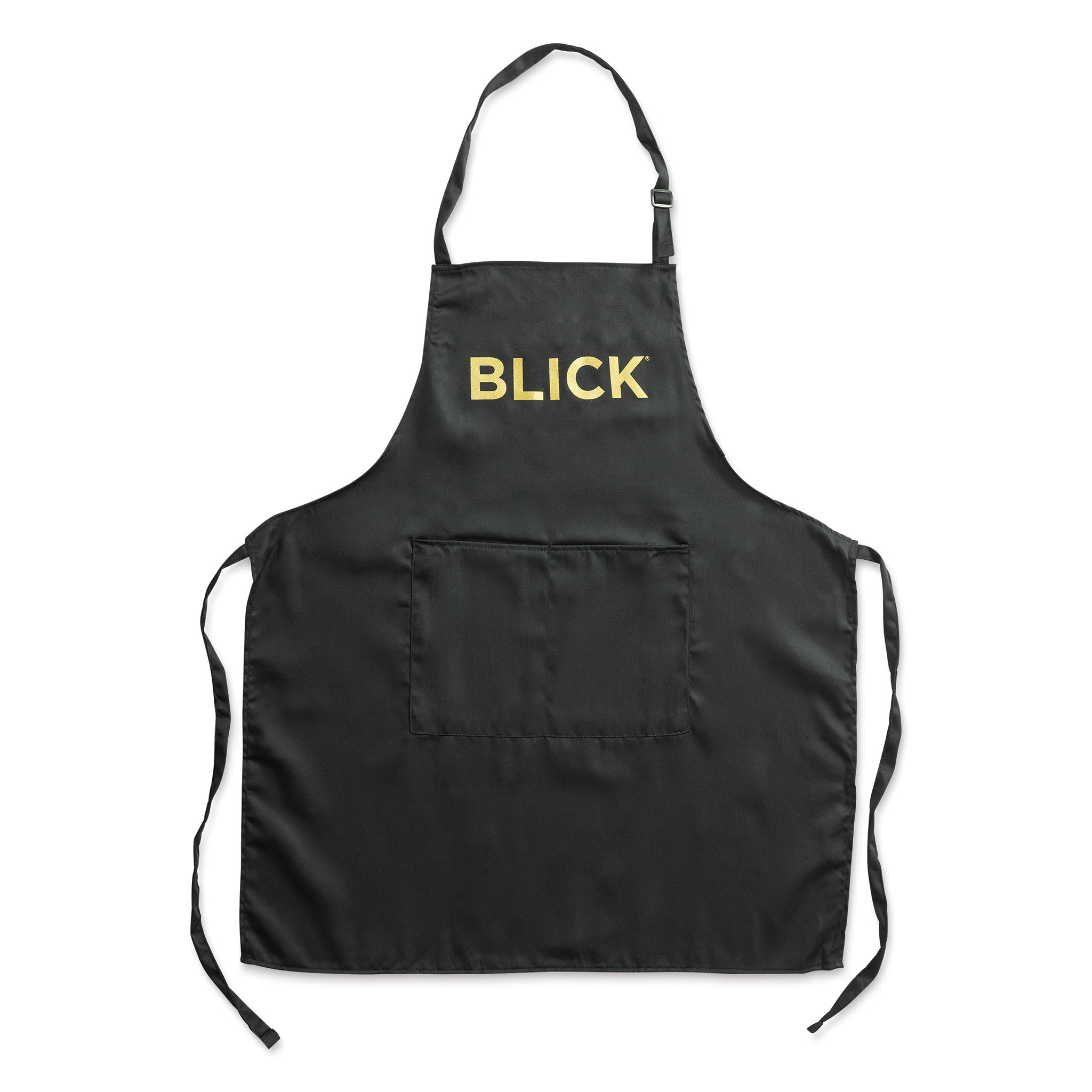 Blick Classic Black Apron with Logo - 31" L x 27" W