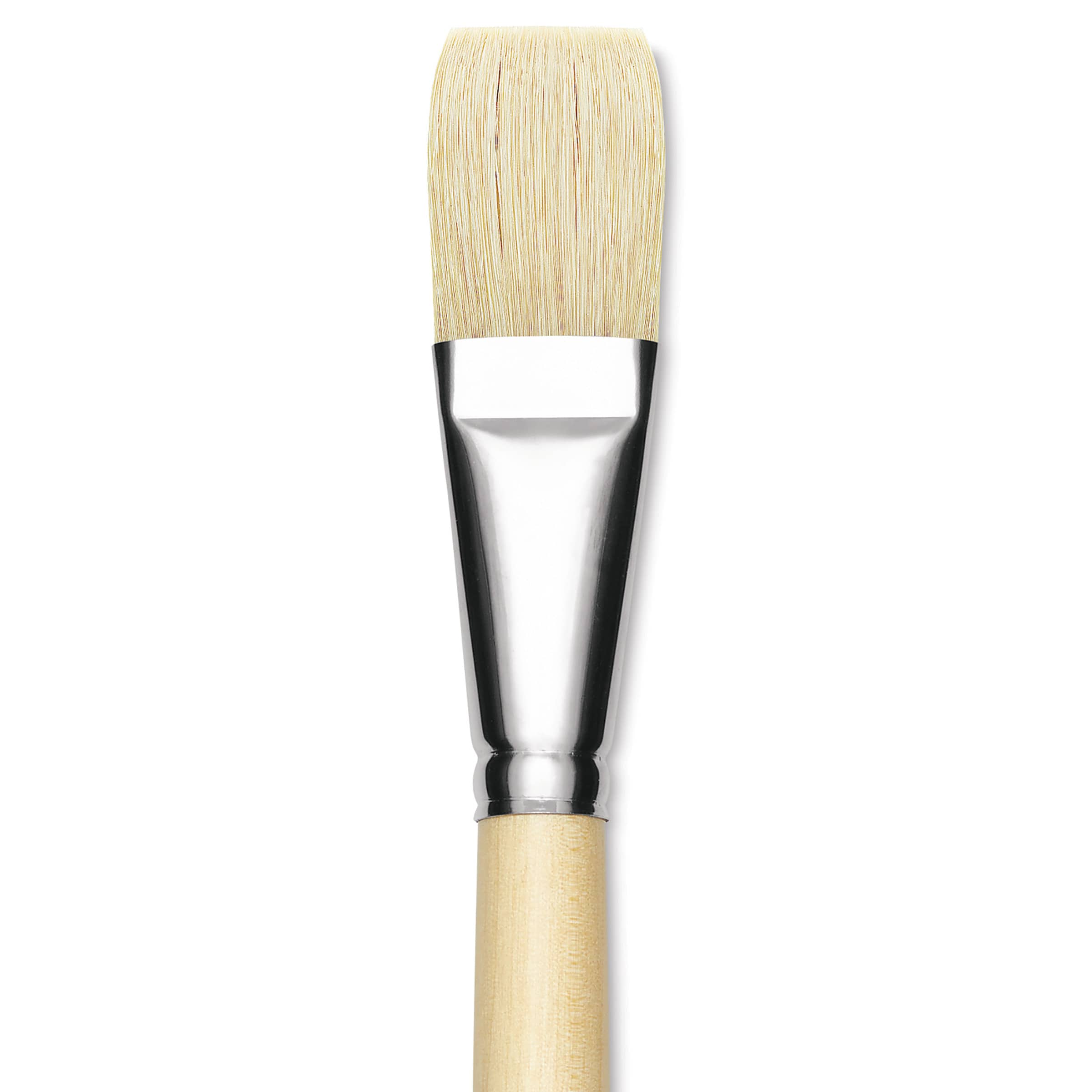 Utrecht Rhenish Pure Hog Bristle Brush - Flat, Size 14, Long Handle