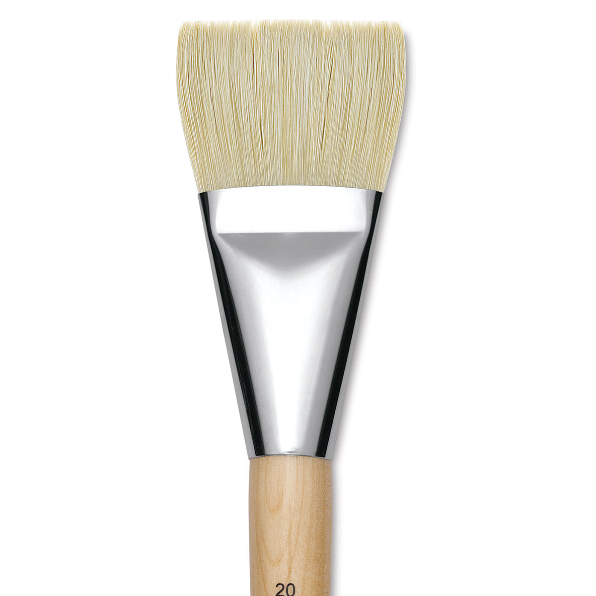 Utrecht Rhenish Pure Hog Bristle Brush - Bright, Size 20, Long Handle