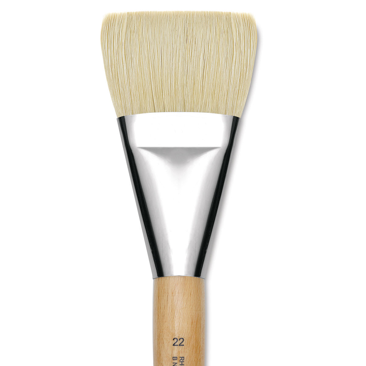 Utrecht Rhenish Pure Hog Bristle Brush - Bright, Size 22, Long Handle