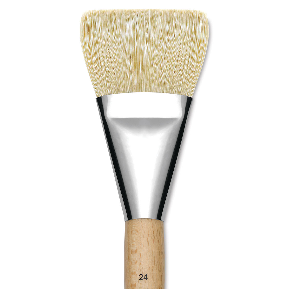 Utrecht Rhenish Pure Hog Bristle Brush - Bright, Size 24, Long Handle