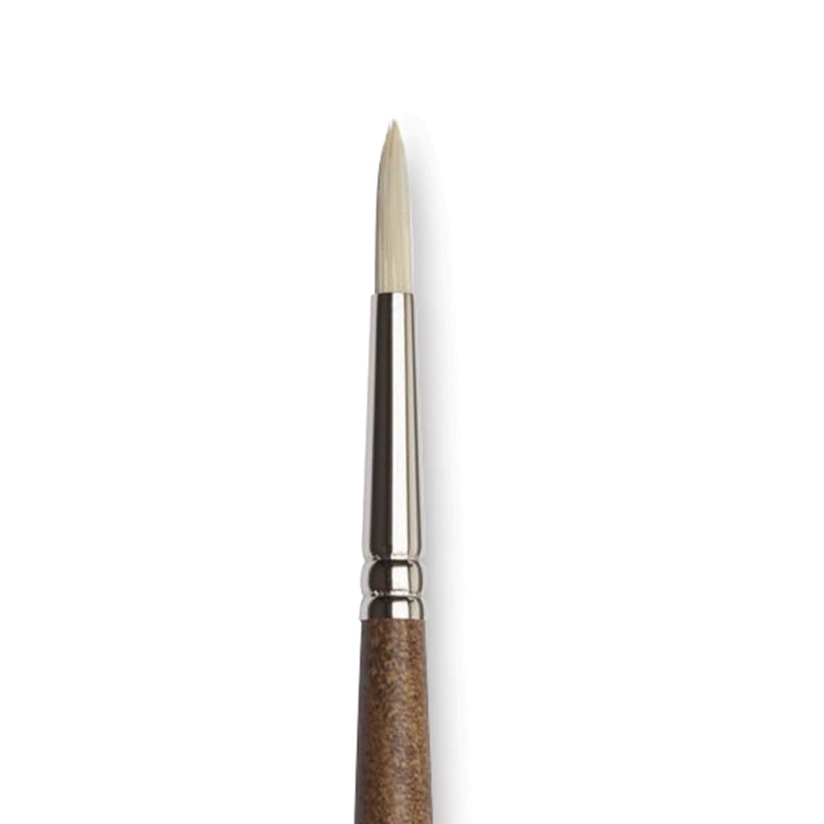 Winsor & Newton Artists' Oil Synthetic Hog Brush - Round, Size 3, Long Handle