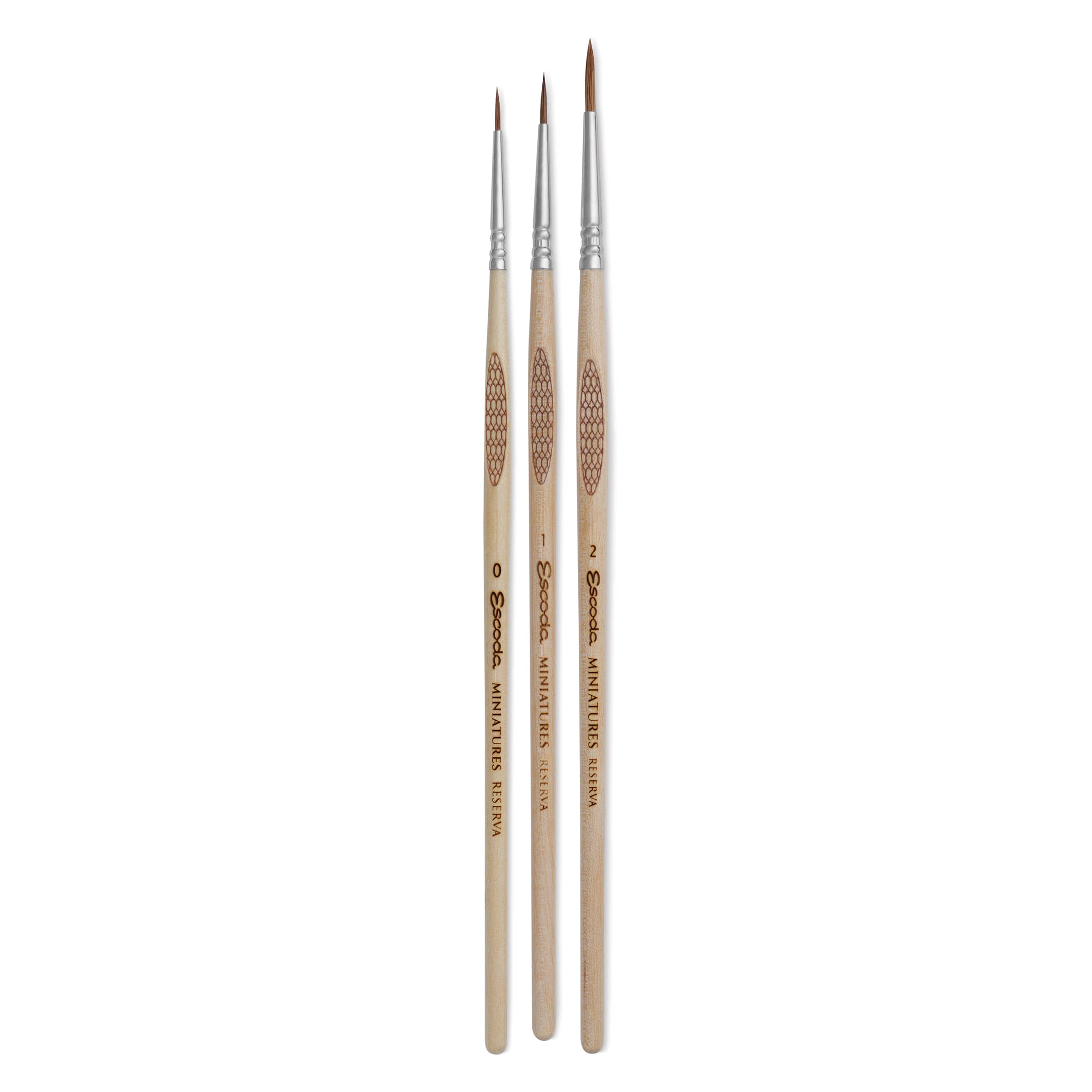 Escoda Miniature Brush Premium Set - Set of 3, Assorted Sizes