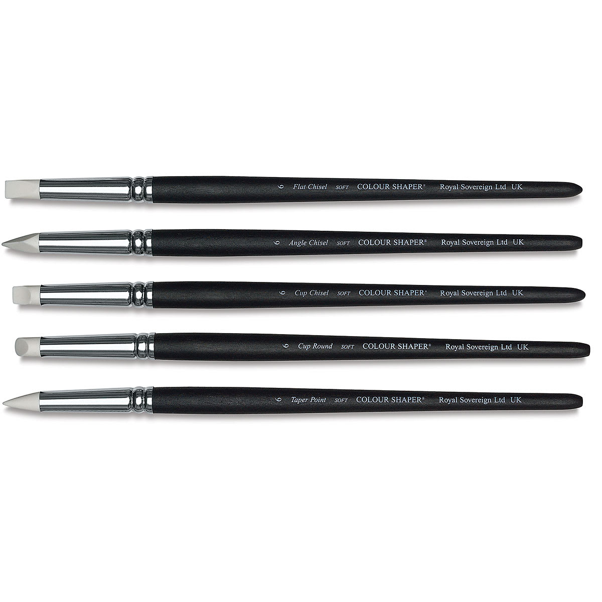 Art Supply Network Color Shaper Painting Tool/Pastel Blending Assorted Soft No. 6, 5-pack