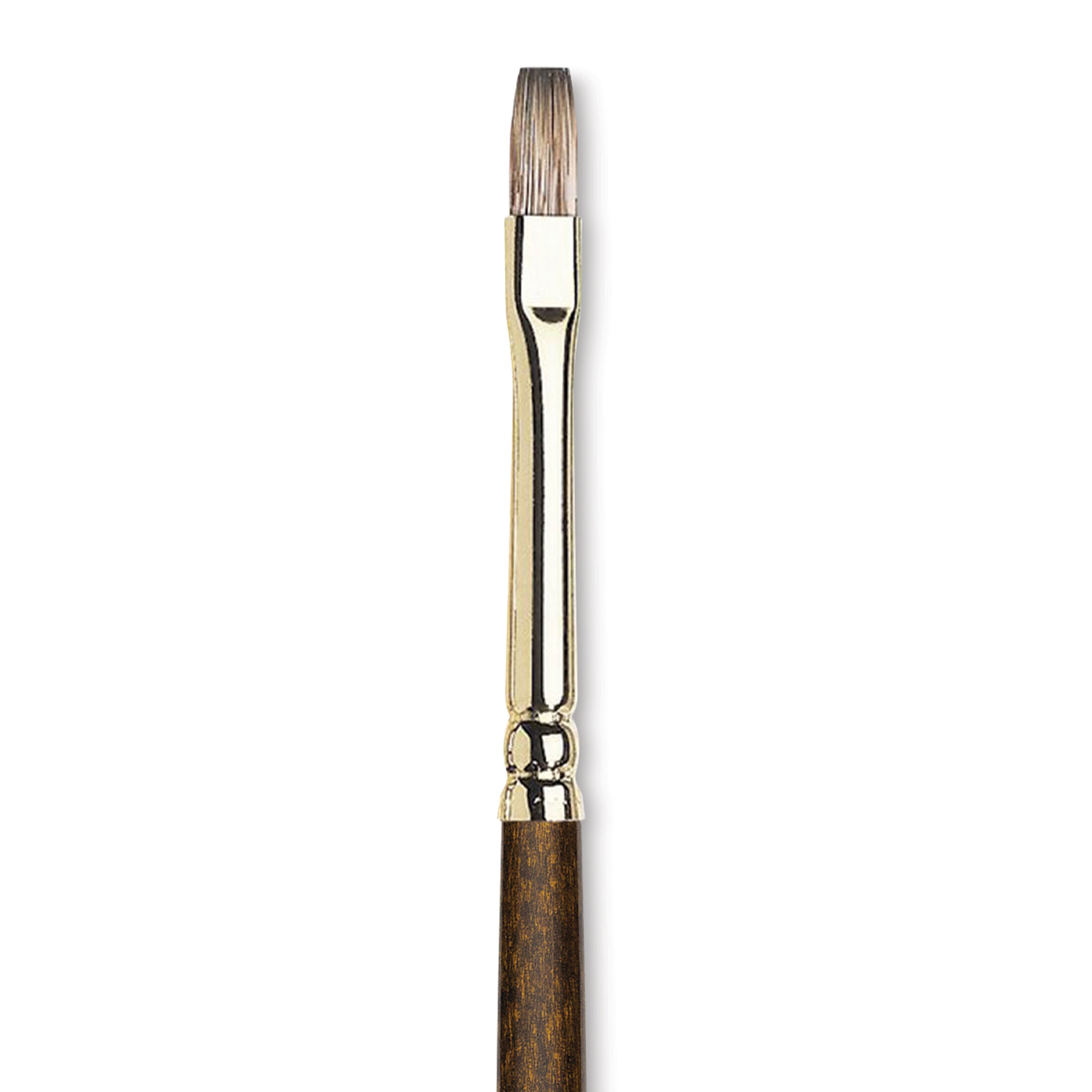 Winsor & Newton Monarch Mongoose Brush - Flat, Long Handle, Size 0