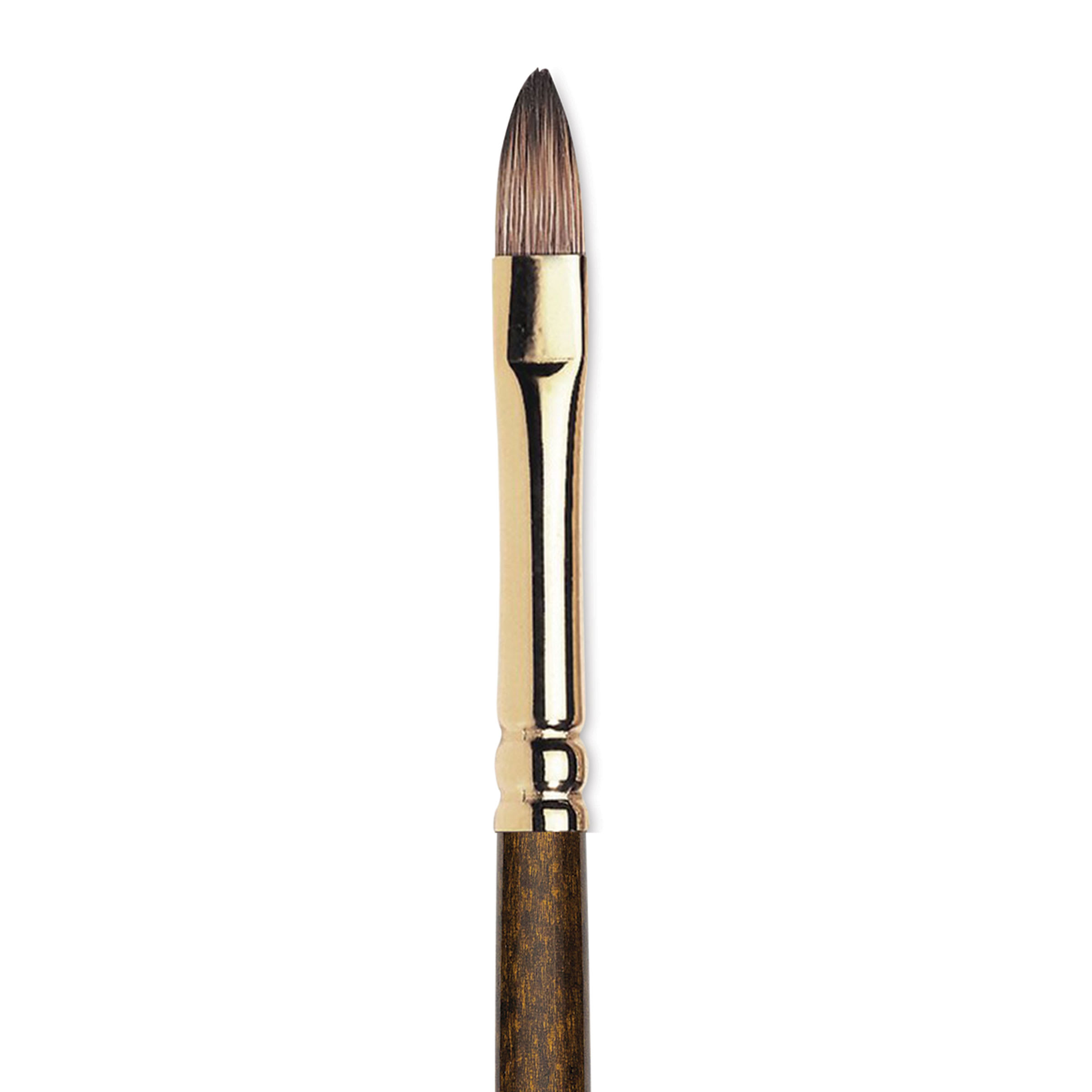 Winsor & Newton Monarch Mongoose Brush - Short Filbert, Long Handle, Size 6