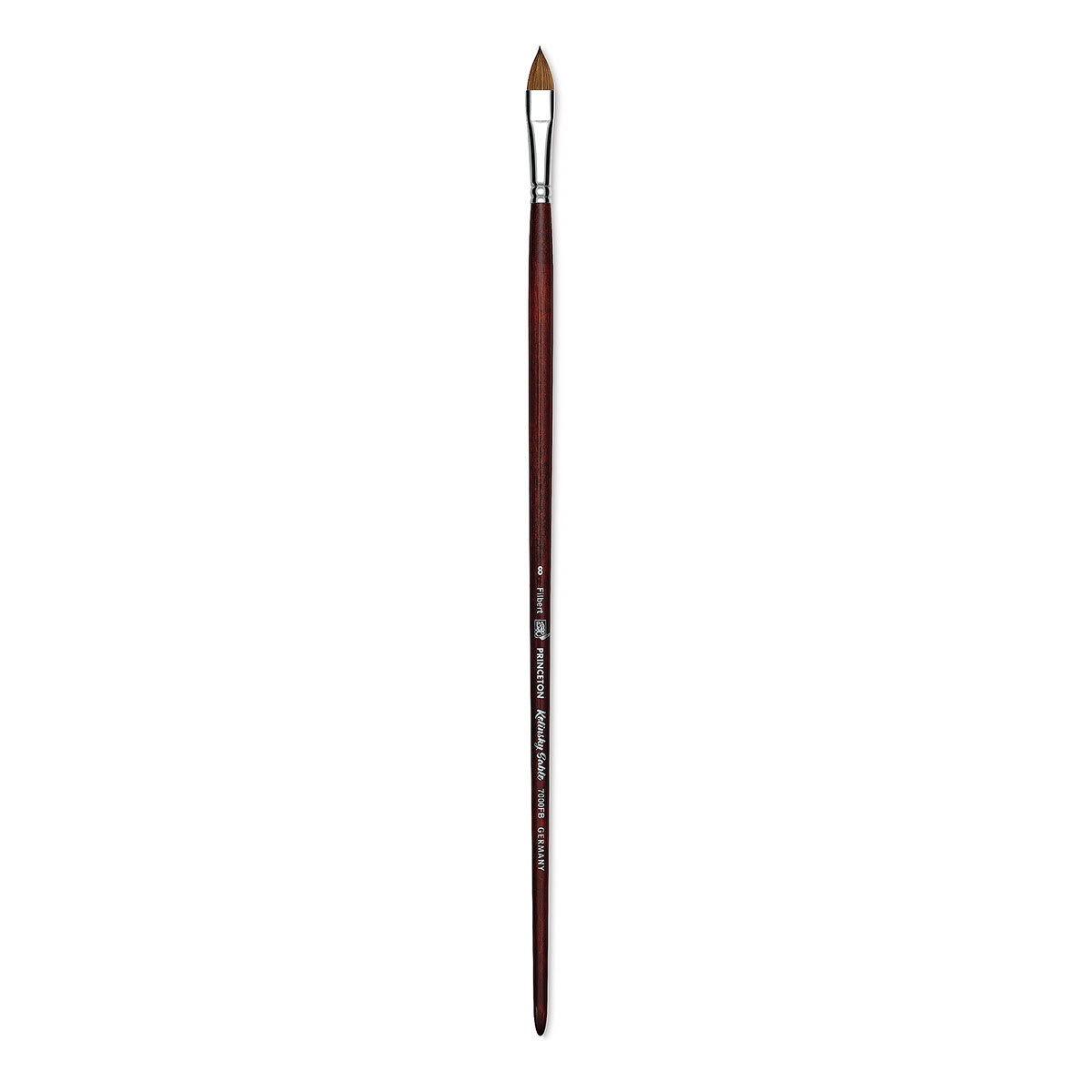 Princeton Series 7000 Long Handled Kolinsky Sable Brushes Filbert Size 8 (7000FB8)