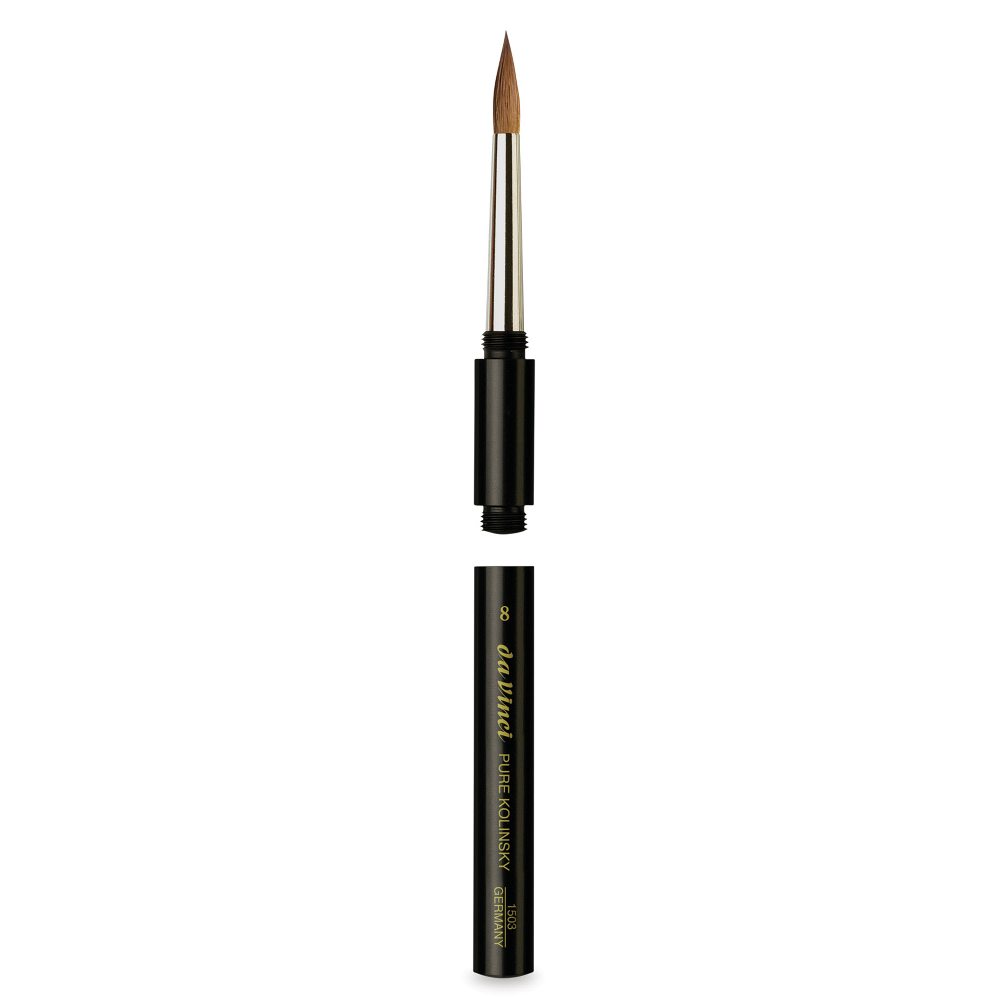 Da Vinci Maestro Kolinsky Brush - Travel Round, Short Handle, Size 8