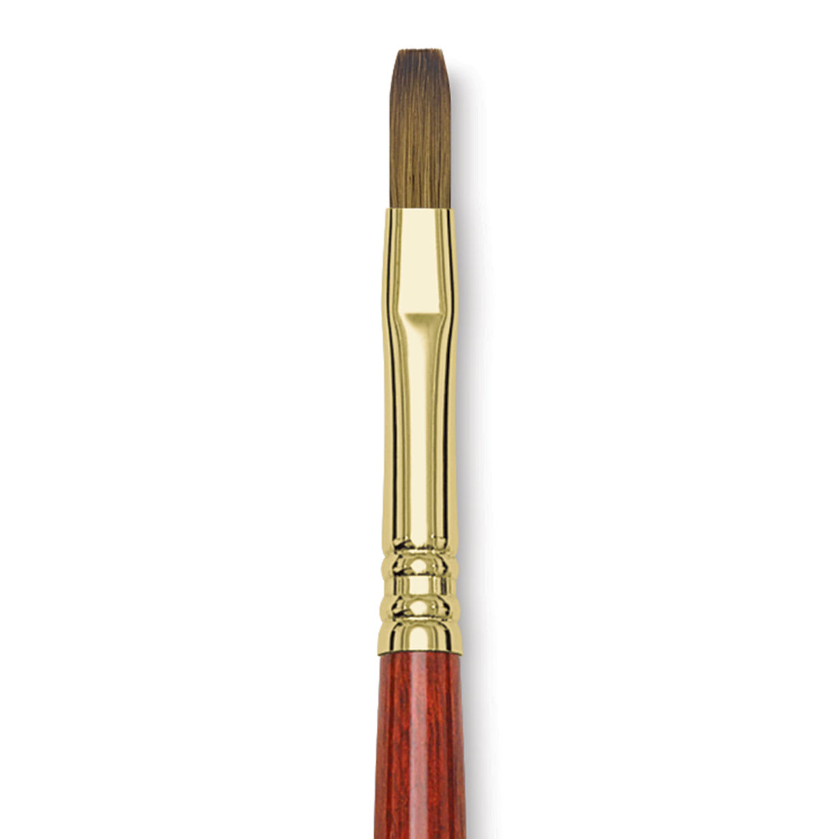 Blick Master Kolinsky Sable Brush - Flat, Short Handle, Red, Size 6