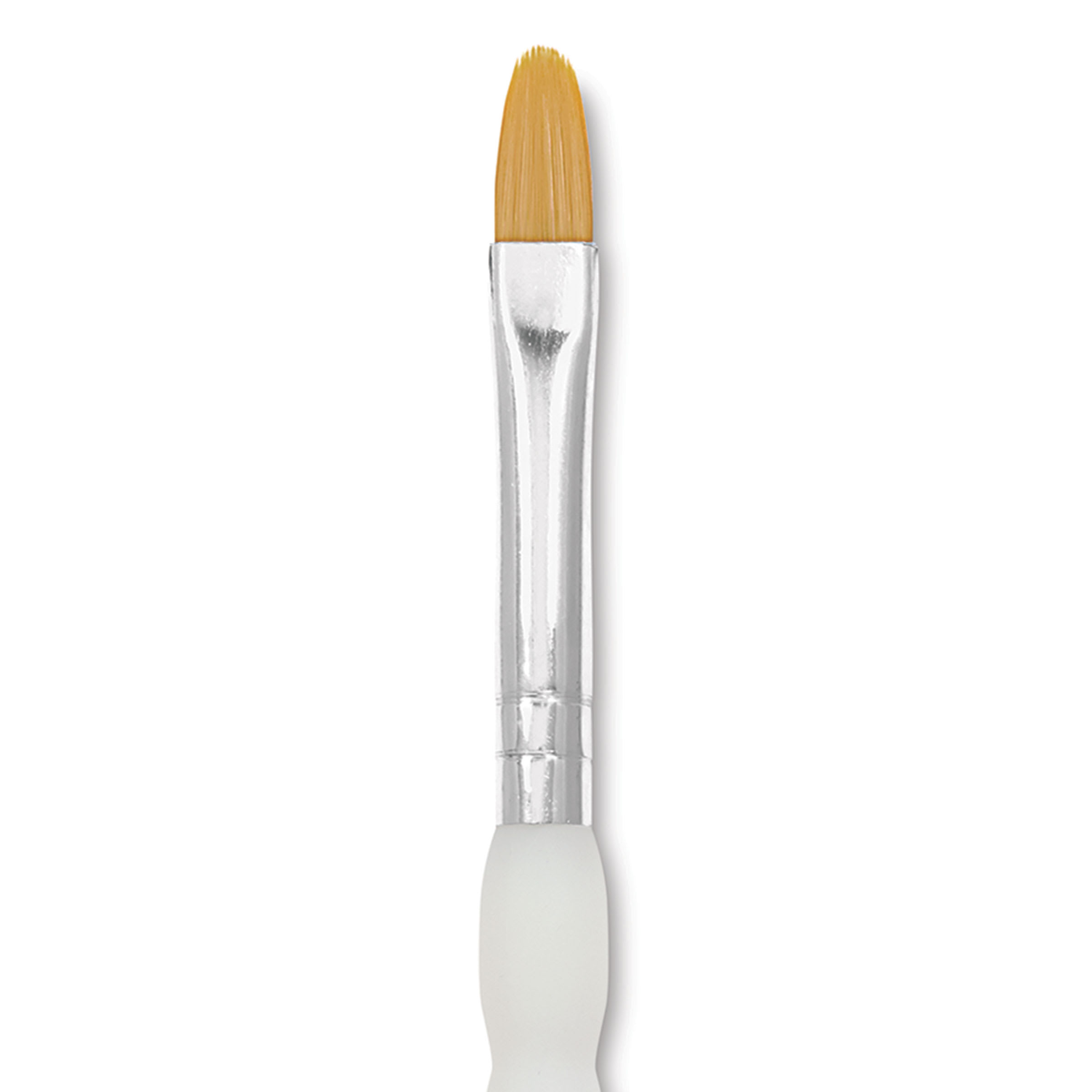 Royal & Langnickel Soft Grip Golden Taklon Brush - Filbert, Short Handle, Size 6
