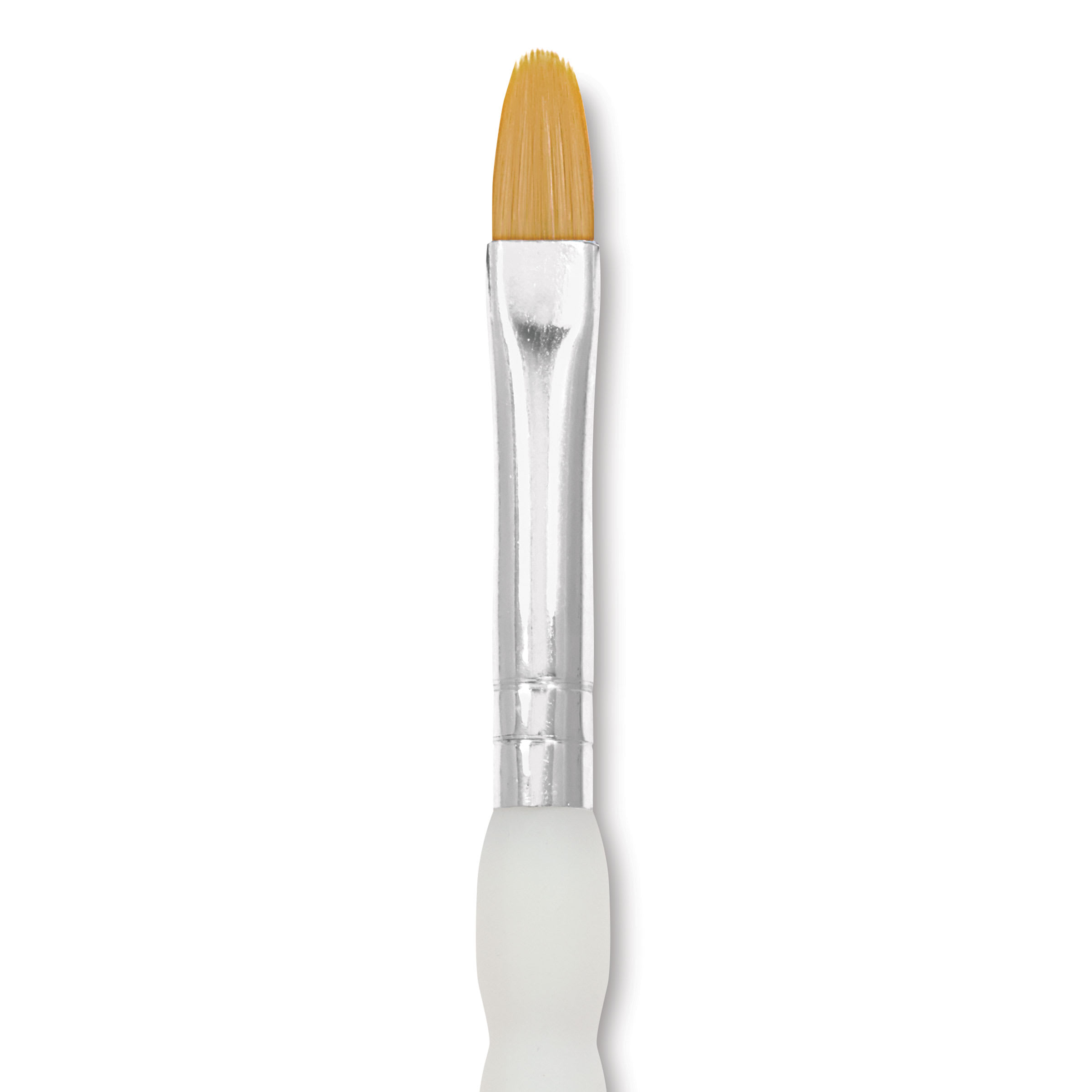 Royal & Langnickel Soft Grip Golden Taklon Brush - Filbert, Short Handle, Size 8