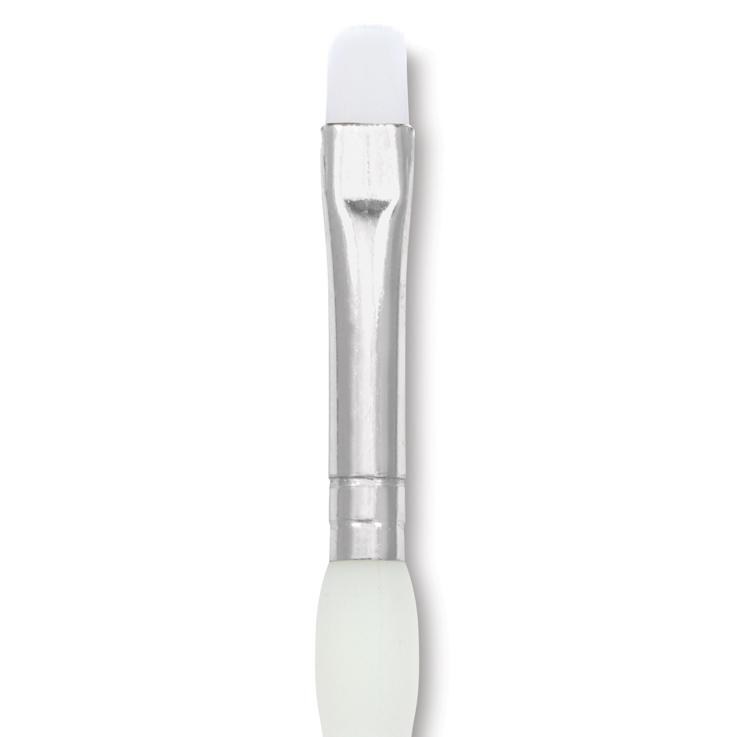 Royal & Langnickel Soft Grip White Taklon Brush - Bright, Short Handle, Size 1