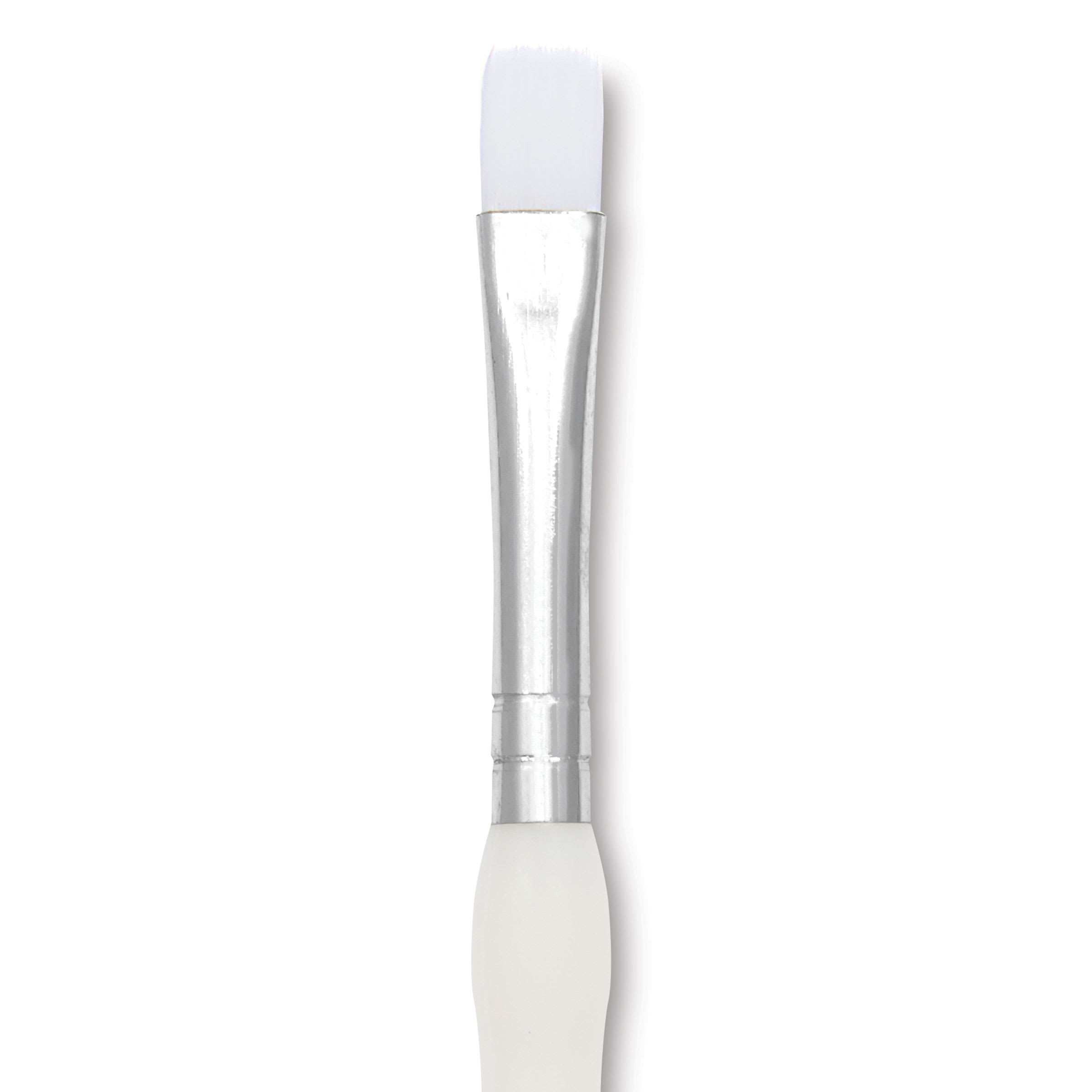 Royal & Langnickel Soft Grip White Taklon Brush - Bright, Short Handle, Size 2