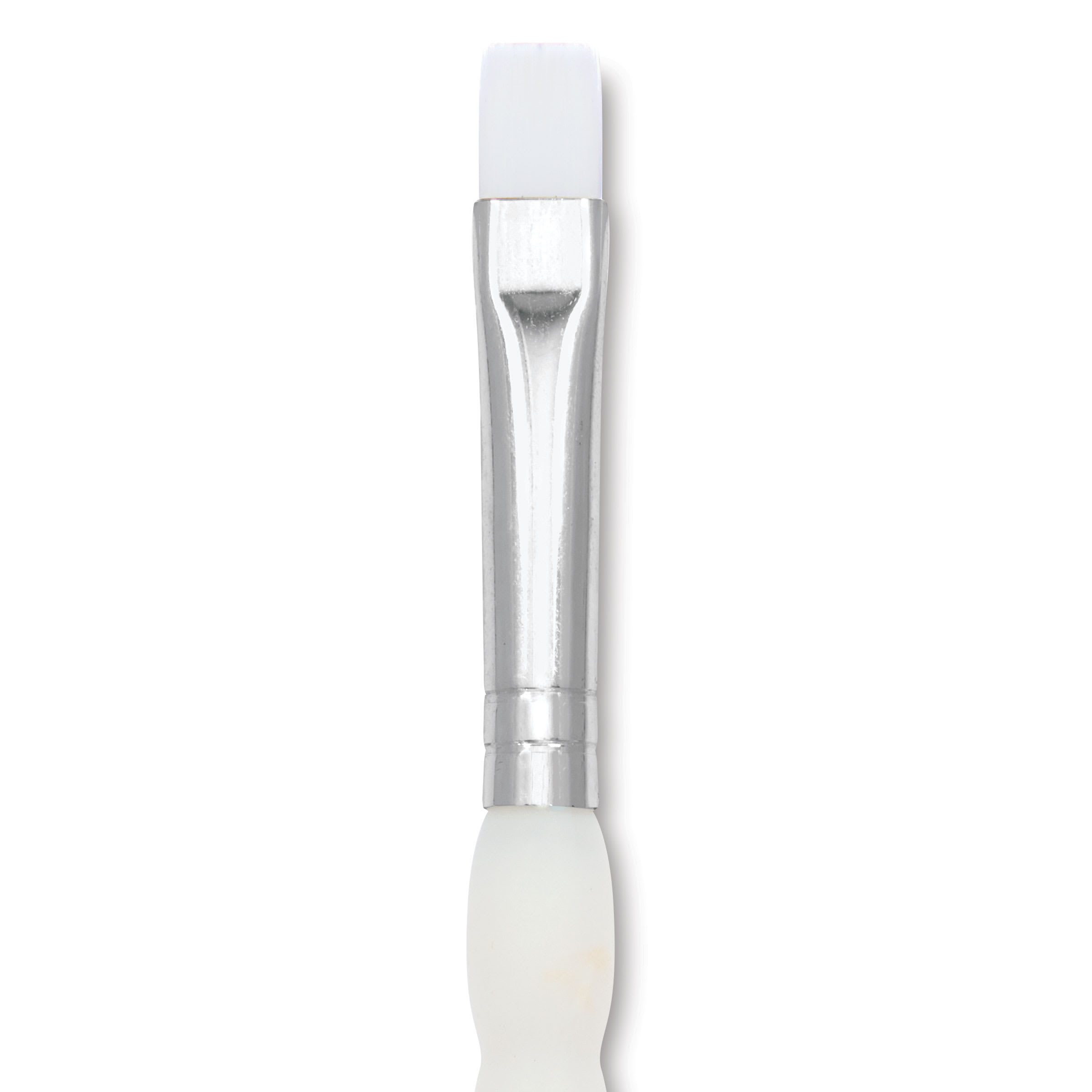 Royal & Langnickel Soft Grip White Taklon Brush - Bright, Short Handle, Size 4
