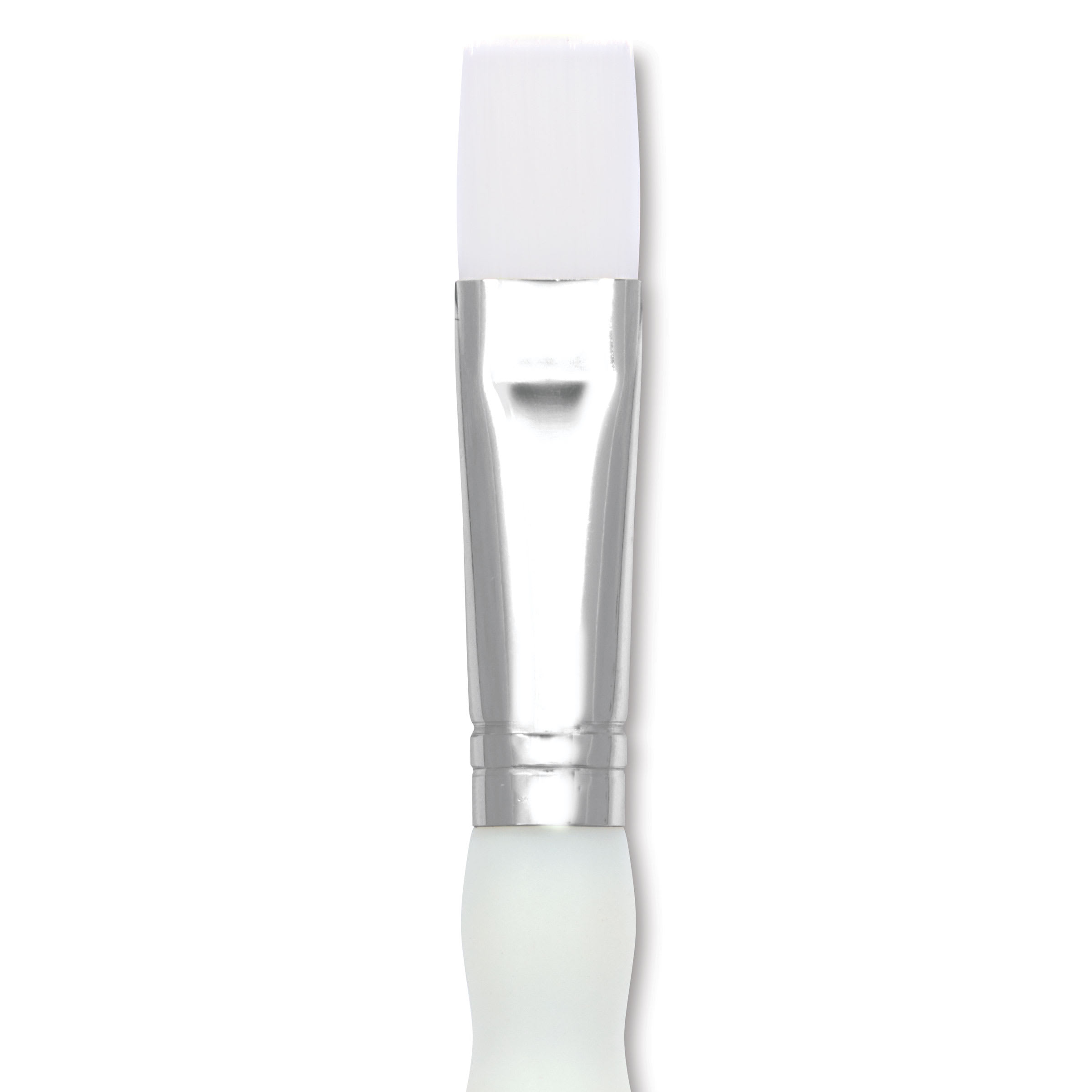 Royal & Langnickel Soft Grip White Taklon Brush - Bright, Short Handle, Size 8