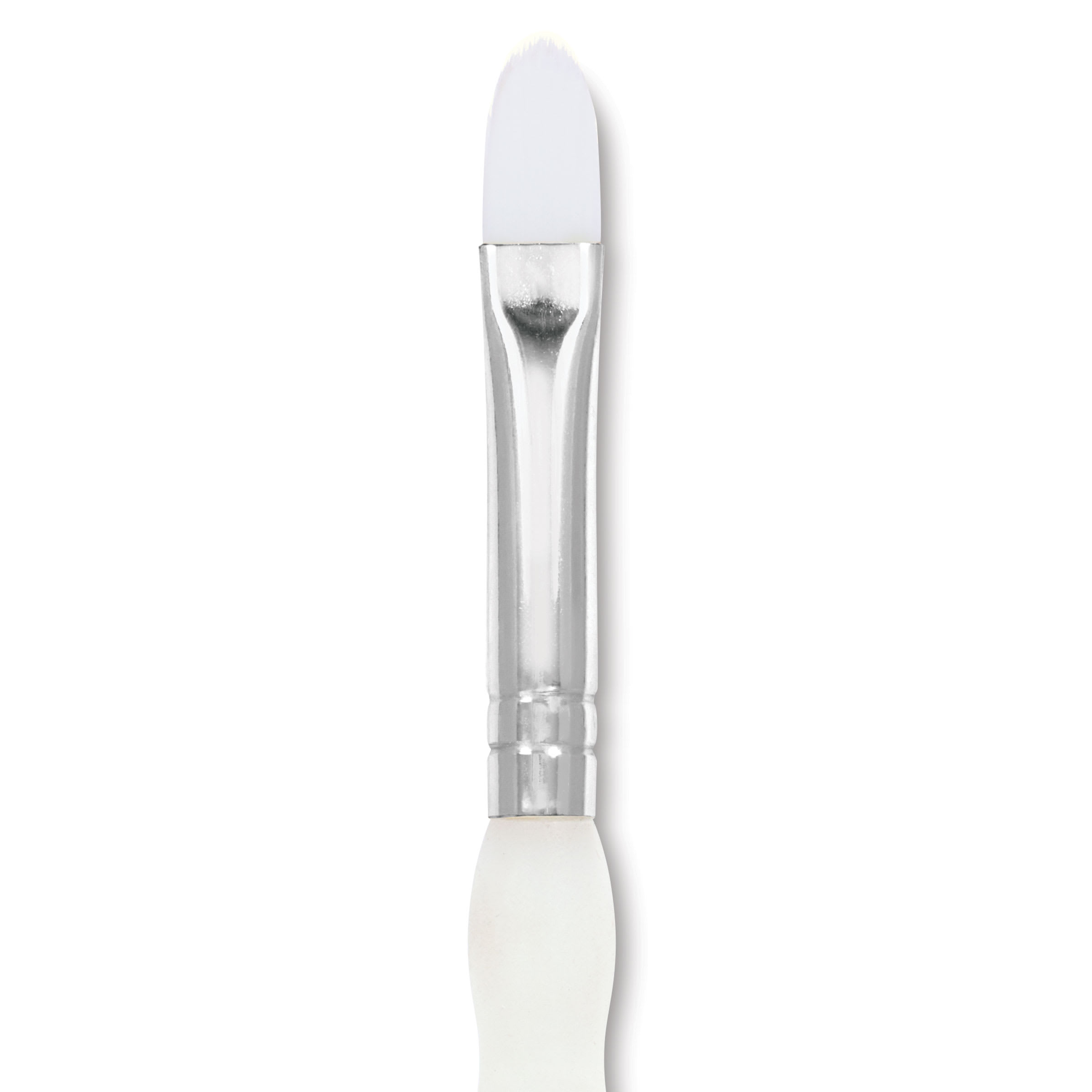 Royal & Langnickel Soft Grip White Taklon Brush - Filbert, Short Handle, Size 4