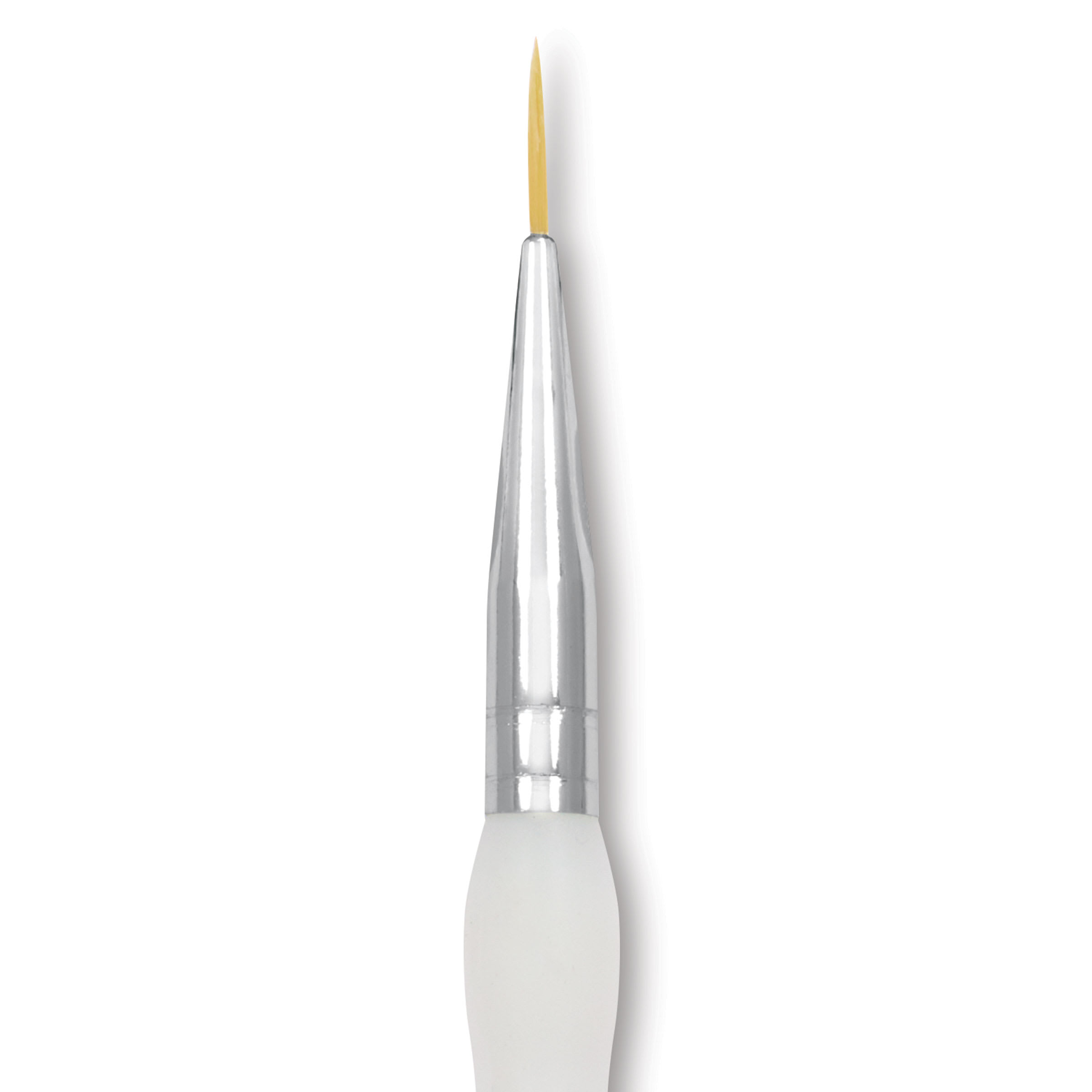 Royal & Langnickel Soft Grip Golden Taklon Brush - Script Liner, Short Handle, Size 20/0