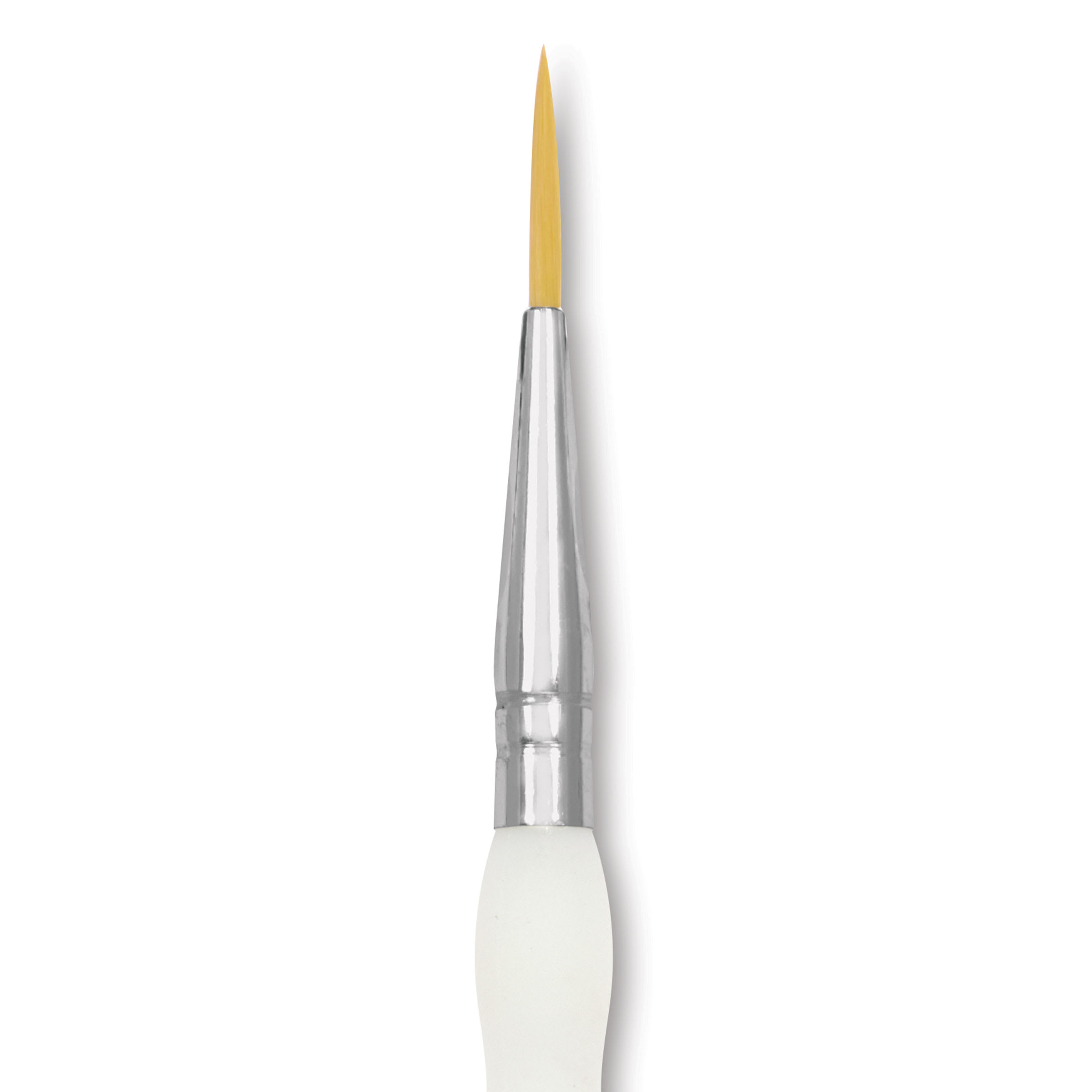Royal & Langnickel Soft Grip Golden Taklon Brush - Short Liner, Short Handle, Size 4