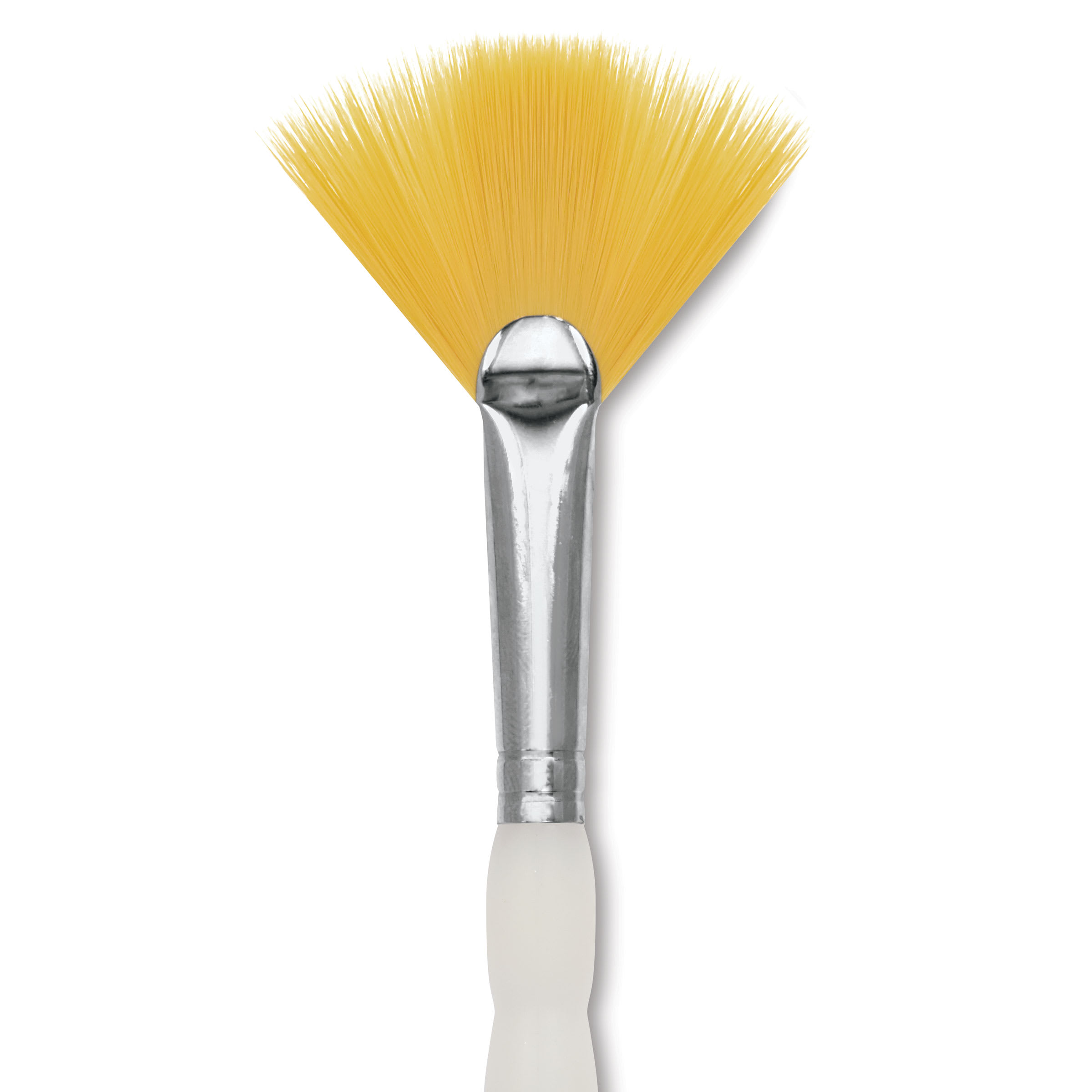 Royal & Langnickel Soft Grip Golden Taklon Brush - Fan, Short Handle, Size 8