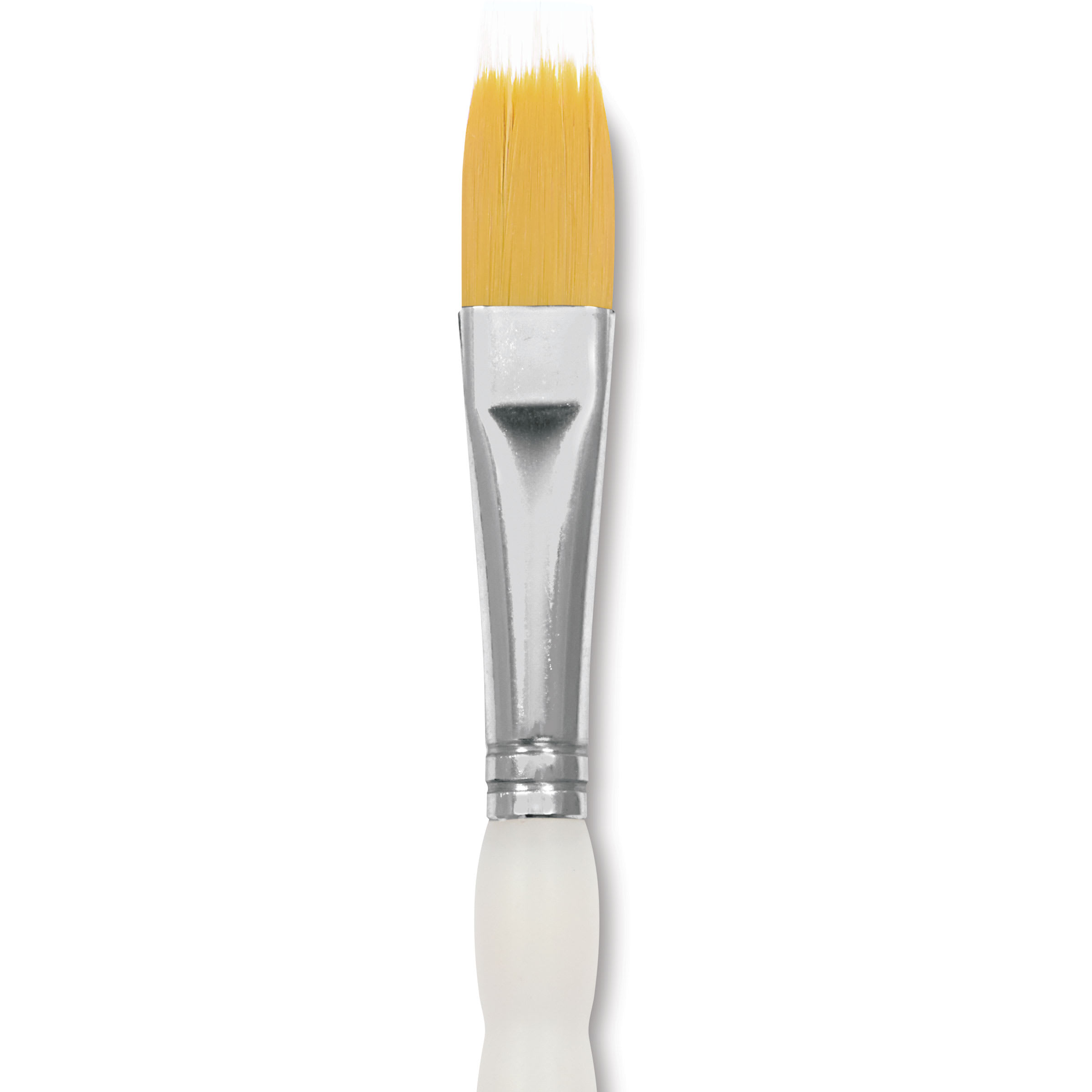 Royal & Langnickel Soft Grip Golden Taklon Brush - Filbert Comb, Short Handle, Size 1/2"