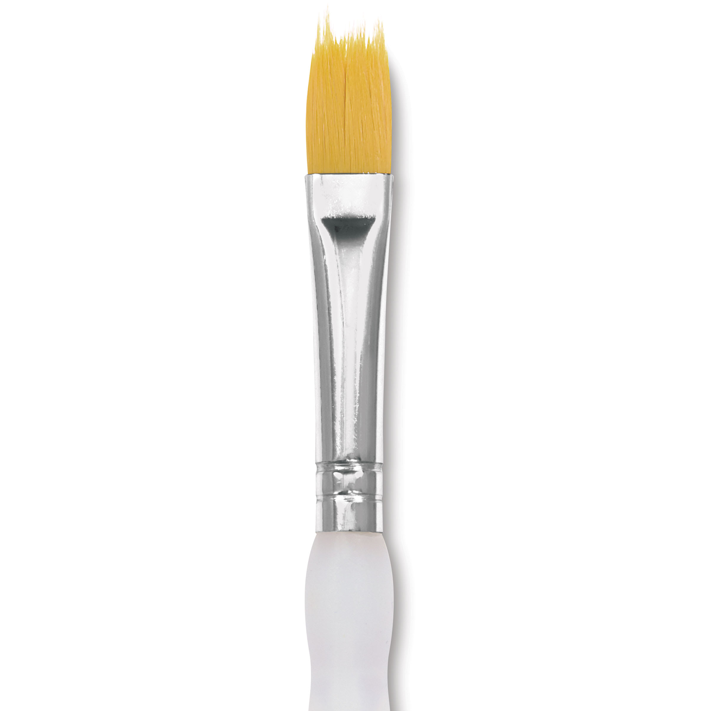 Royal & Langnickel Soft Grip Golden Taklon Brush - Filbert Comb, Short Handle, Size 3/8"