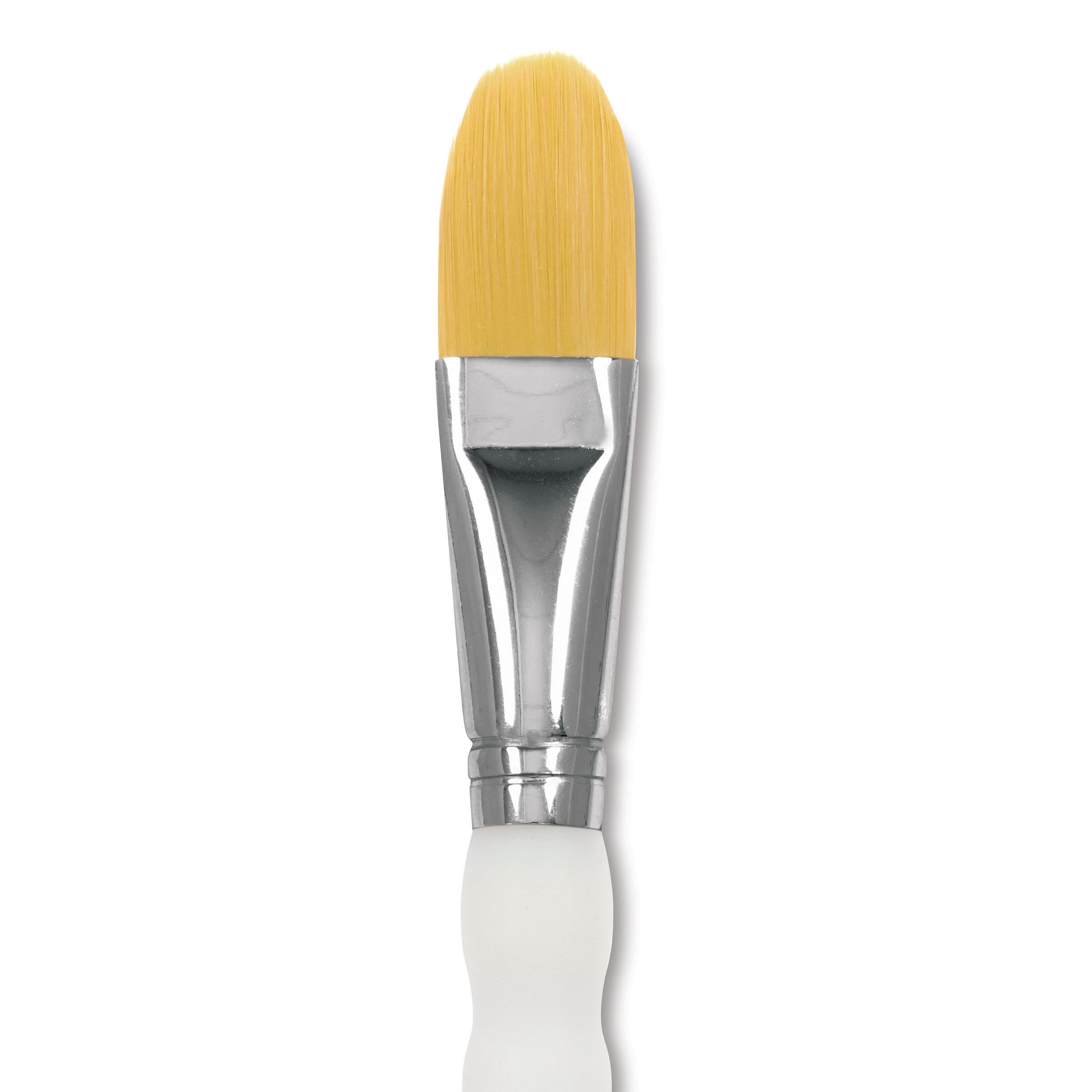 Royal & Langnickel Soft Grip Golden Taklon Brush - Oval Wash, Short Handle, Size 3/4"
