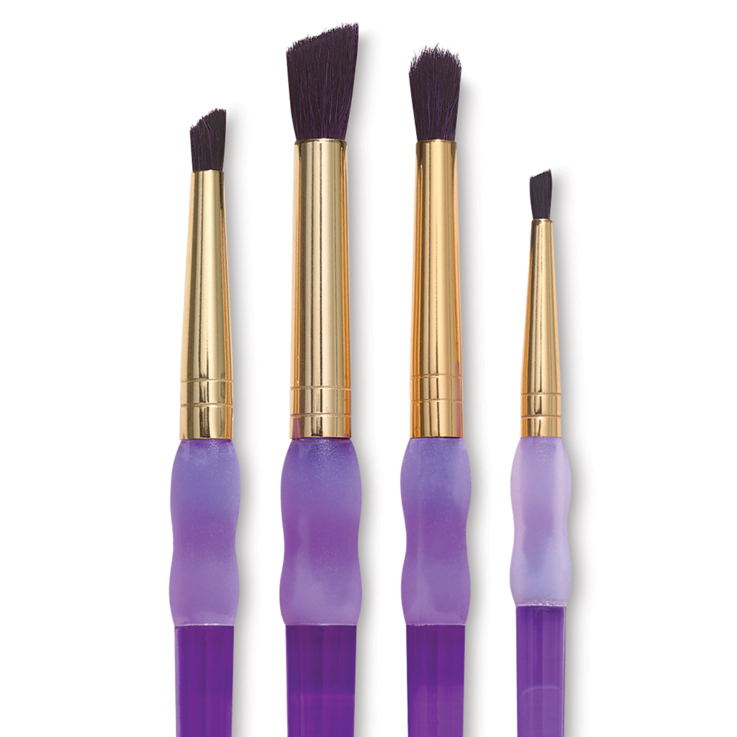 Royal & Langnickel Big Kid's Choice Lil' Grippers Synthetic Brushes - Pouncer, Set of 4