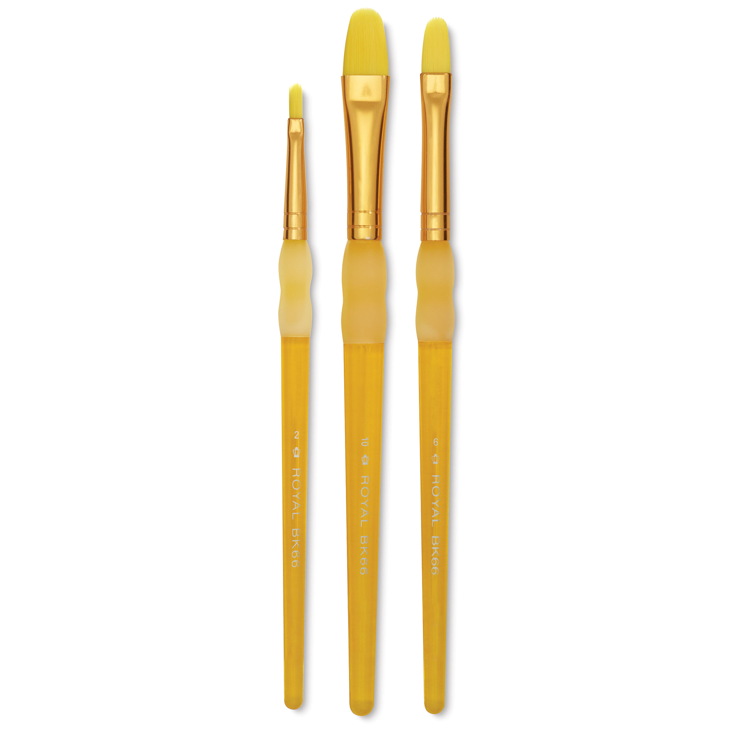 Royal & Langnickel Big Kid's Choice Lil' Grippers Synthetic Brushes - Filbert, Set of 3