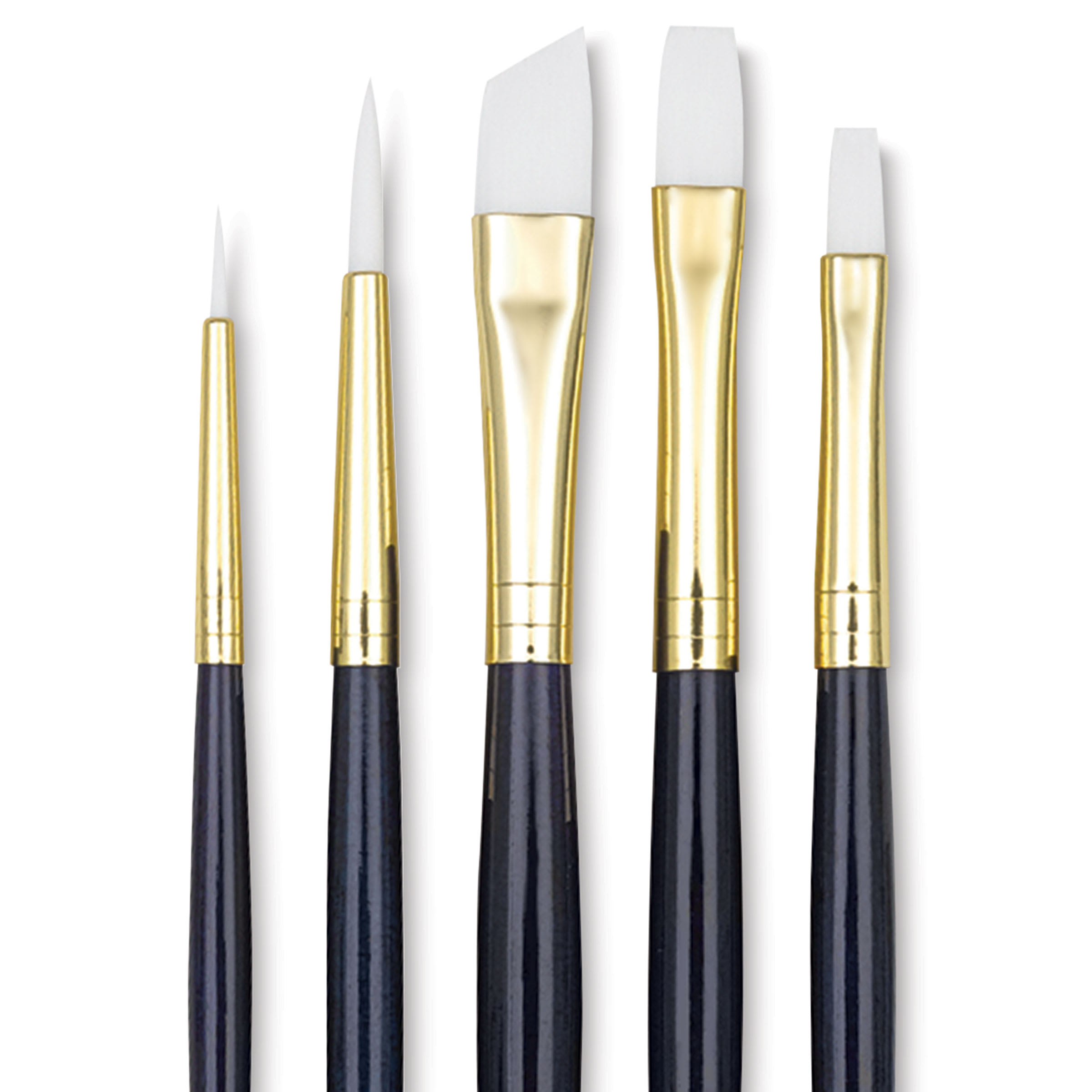 Princeton™ RealValue™ White Taklon 5 Piece Brush Set Paint By PRINCETON ARTIST BRUSH CO.