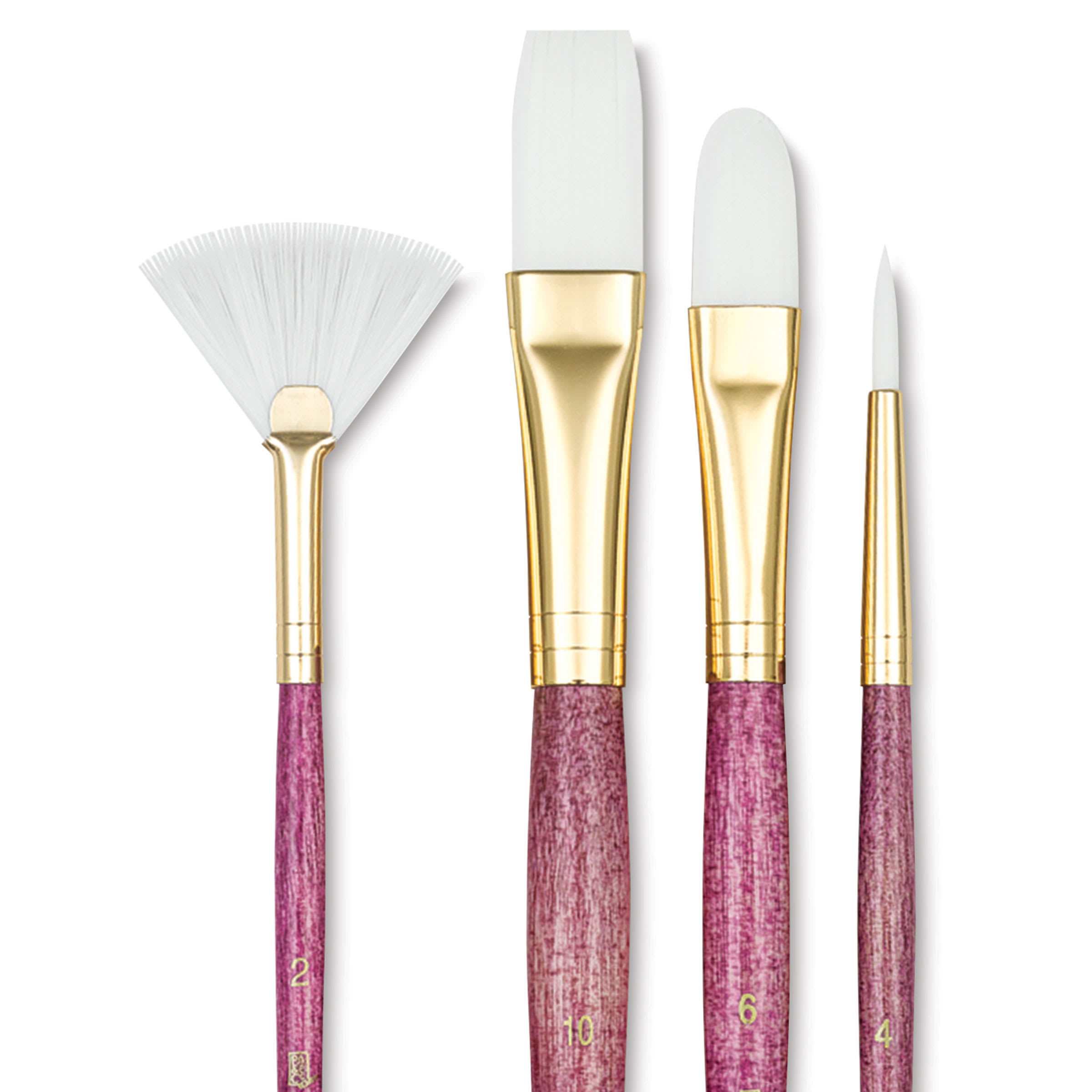 Princeton™ RealValue™ White Taklon 4 Piece Brush Set Paint By PRINCETON ARTIST BRUSH CO.