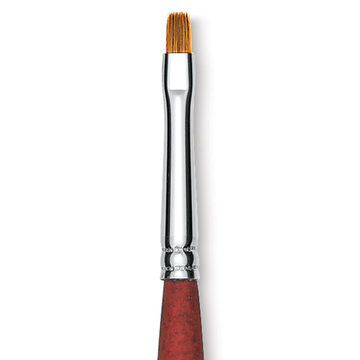 Princeton™ Velvetouch™ Size 0 Mixed Media Short Handle Mini Flat Shader Brush By Princeton Artist Brush Co Paint in Scarlet