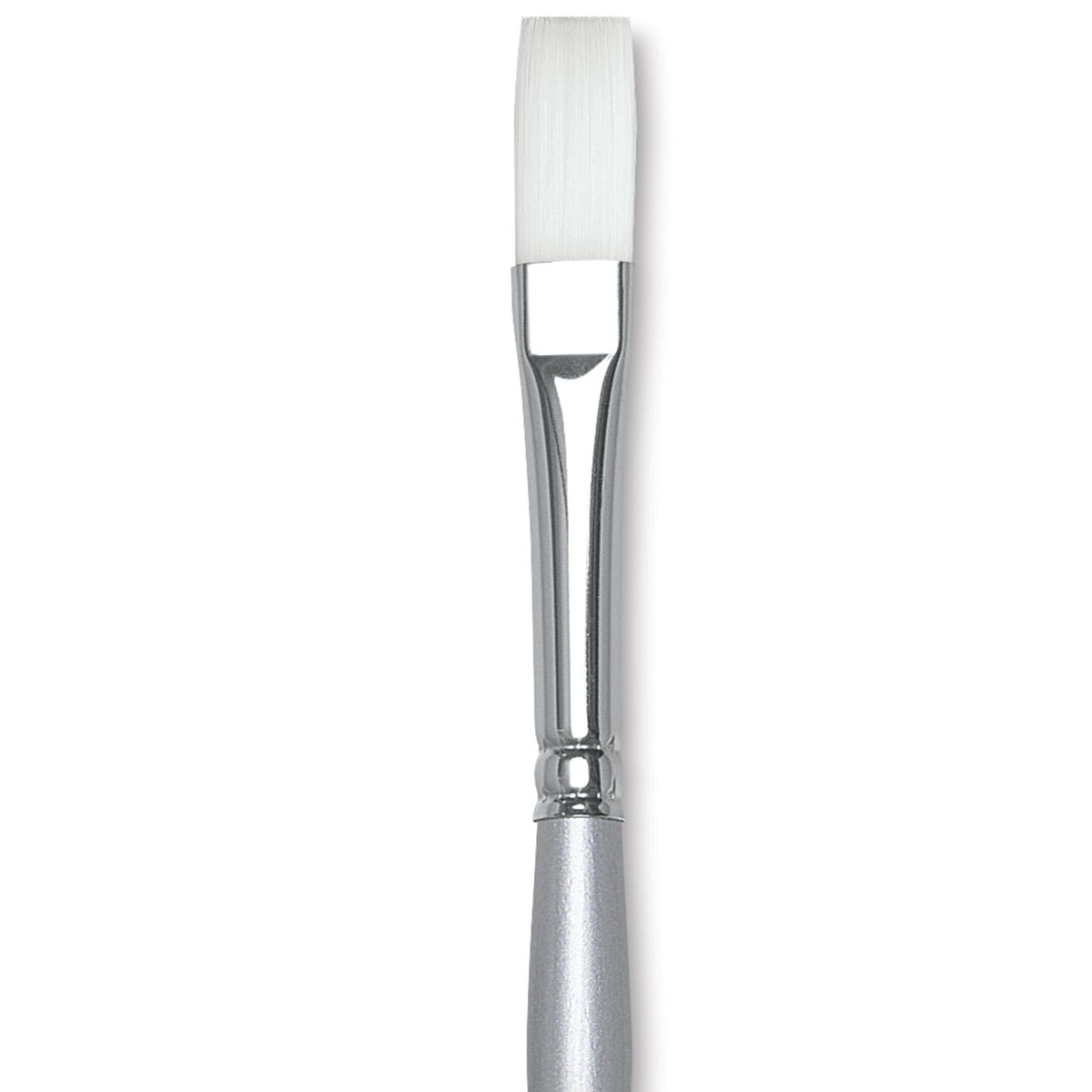 Silver Brush Silverwhite Synthetic Brush - Flat, Long Handle, Size 4