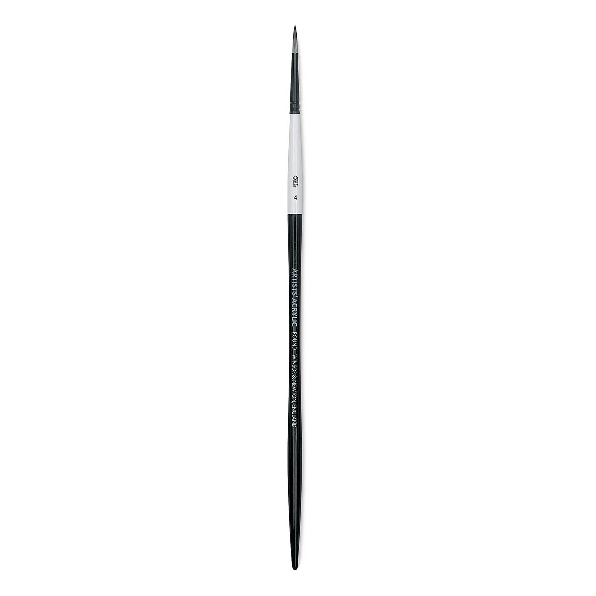 Winsor & Newton Artists Acrylic Brush - Round, Long Handle, Size 4