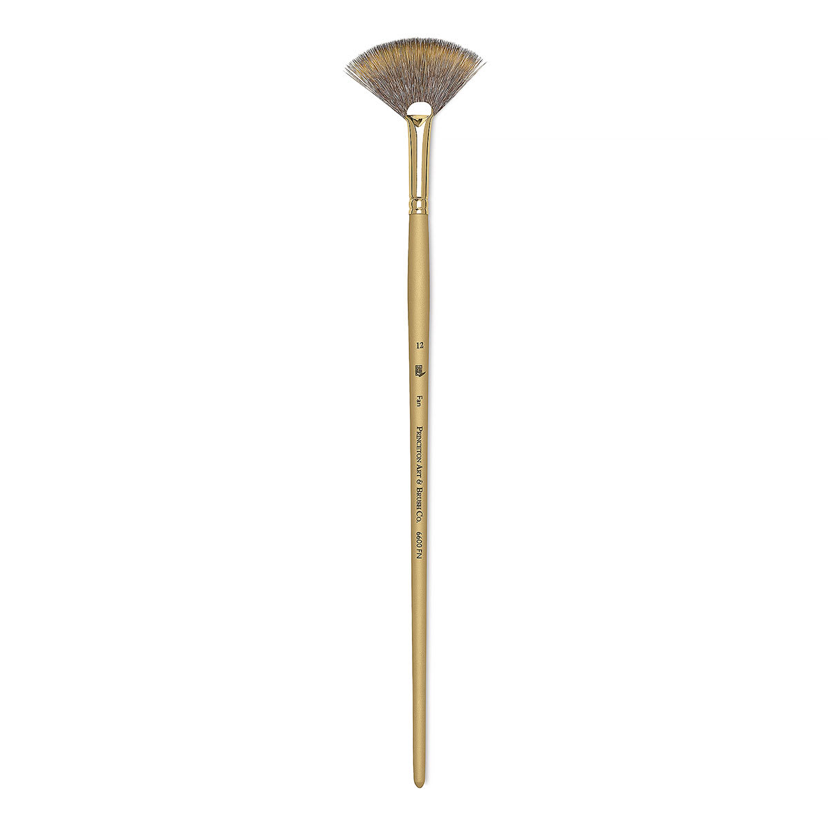 Princeton Synthetic Mongoose Brush - Fan, Long Handle, Size 12