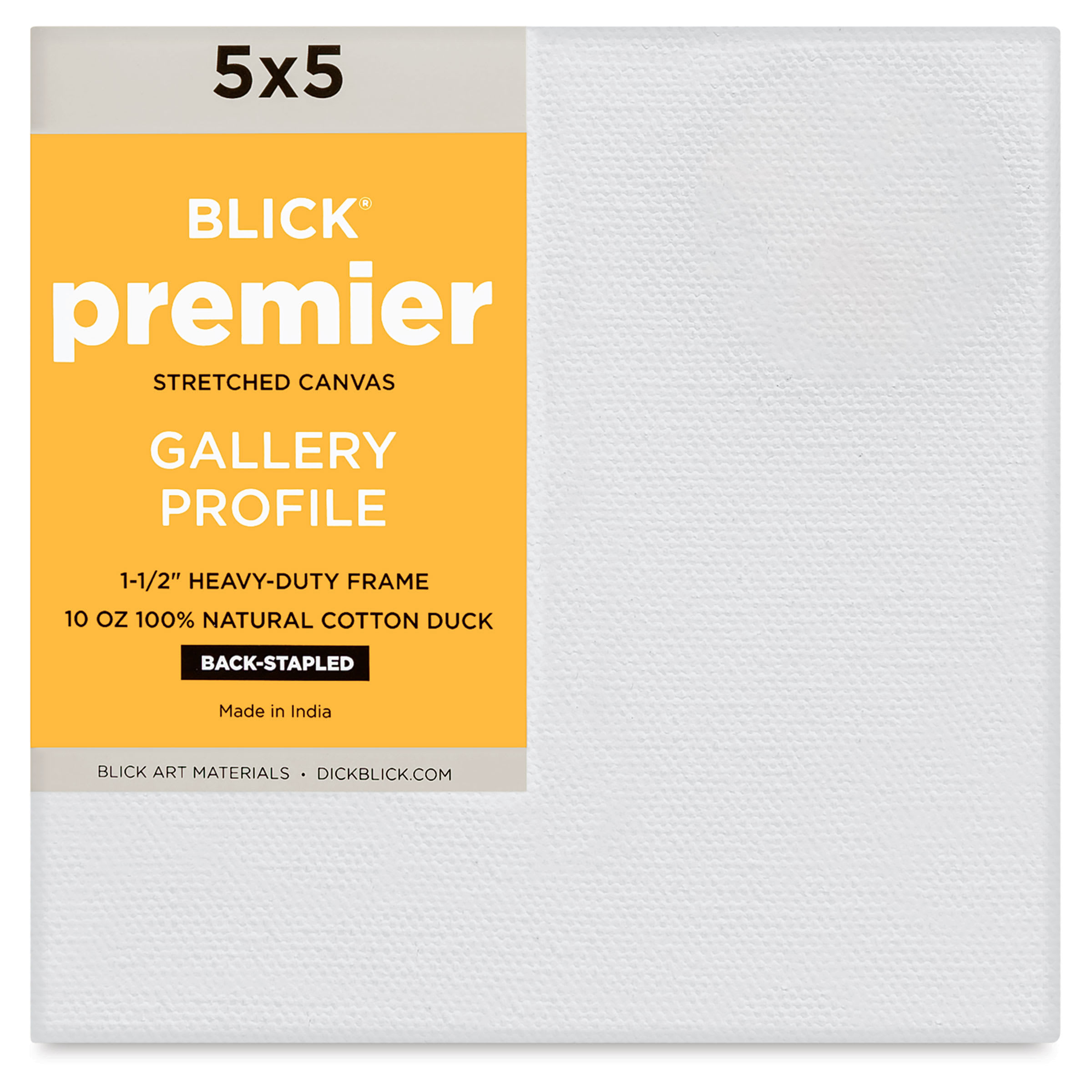 Blick Premier Stretched Cotton Canvas - Gallery Profile, Back-Stapled, 5" x 5"