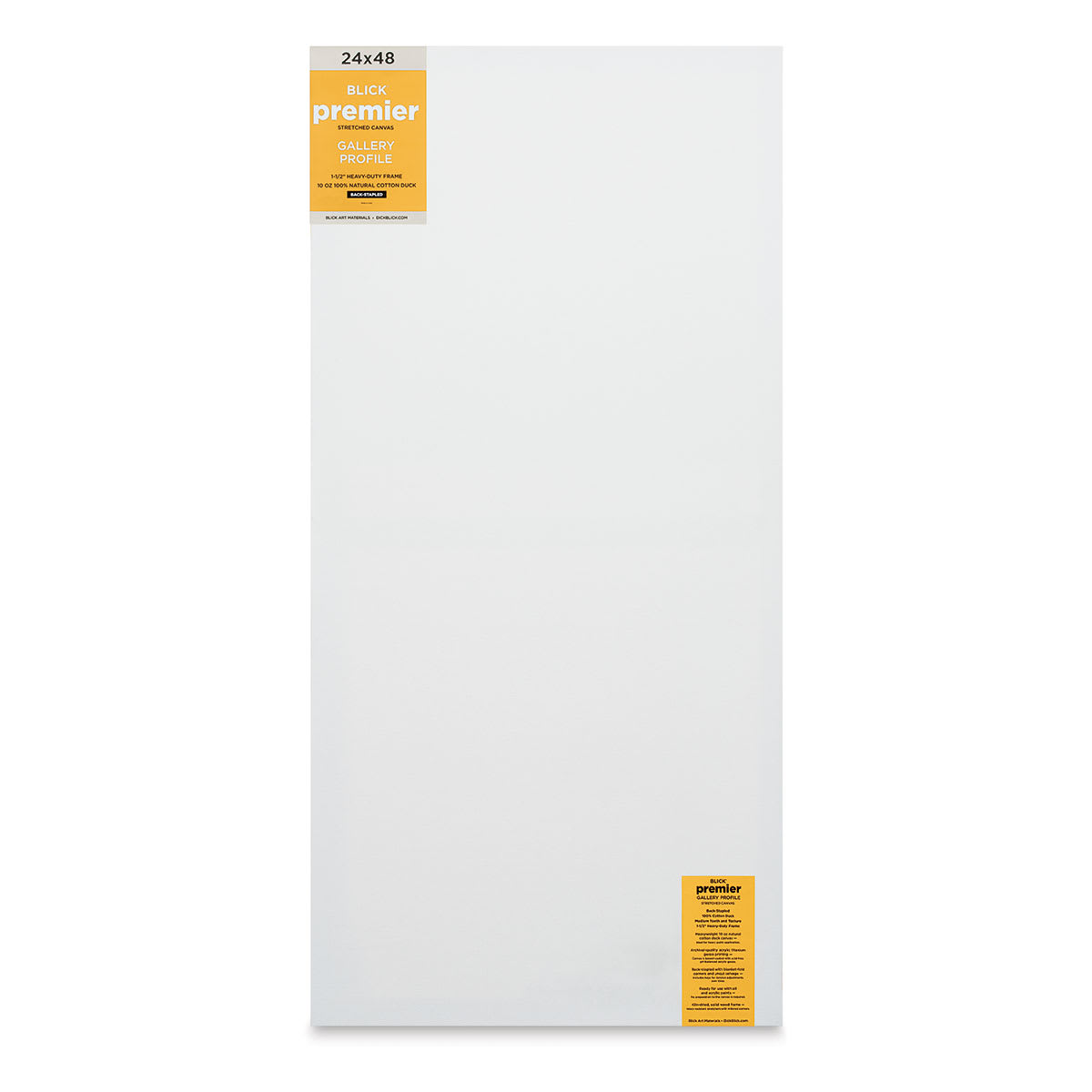Blick Premier Stretched Cotton Canvas - Gallery Profile, Back-Stapled, 24" x 48"