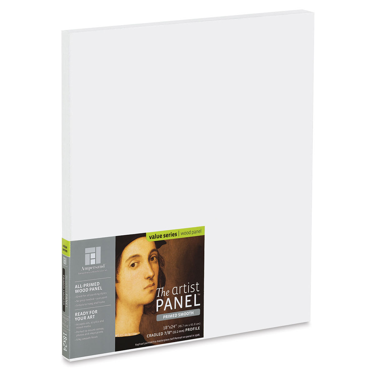 Ampersand Value Series Artist Panel - Smooth, 18" x 24", 7/8" Cradle