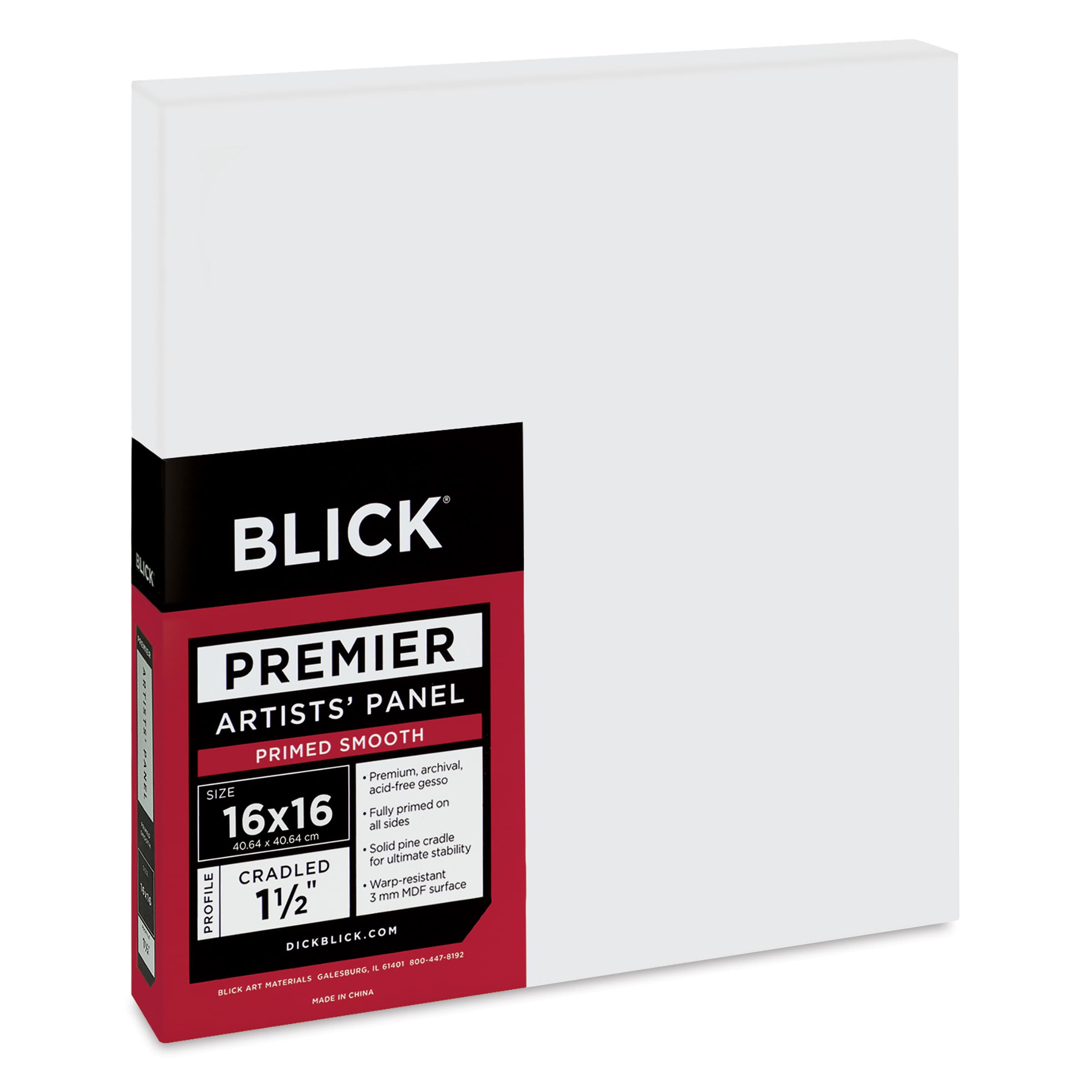 Blick Premier Artists' Panel - Gallery Cradle, 1-1/2", 16" x 16"