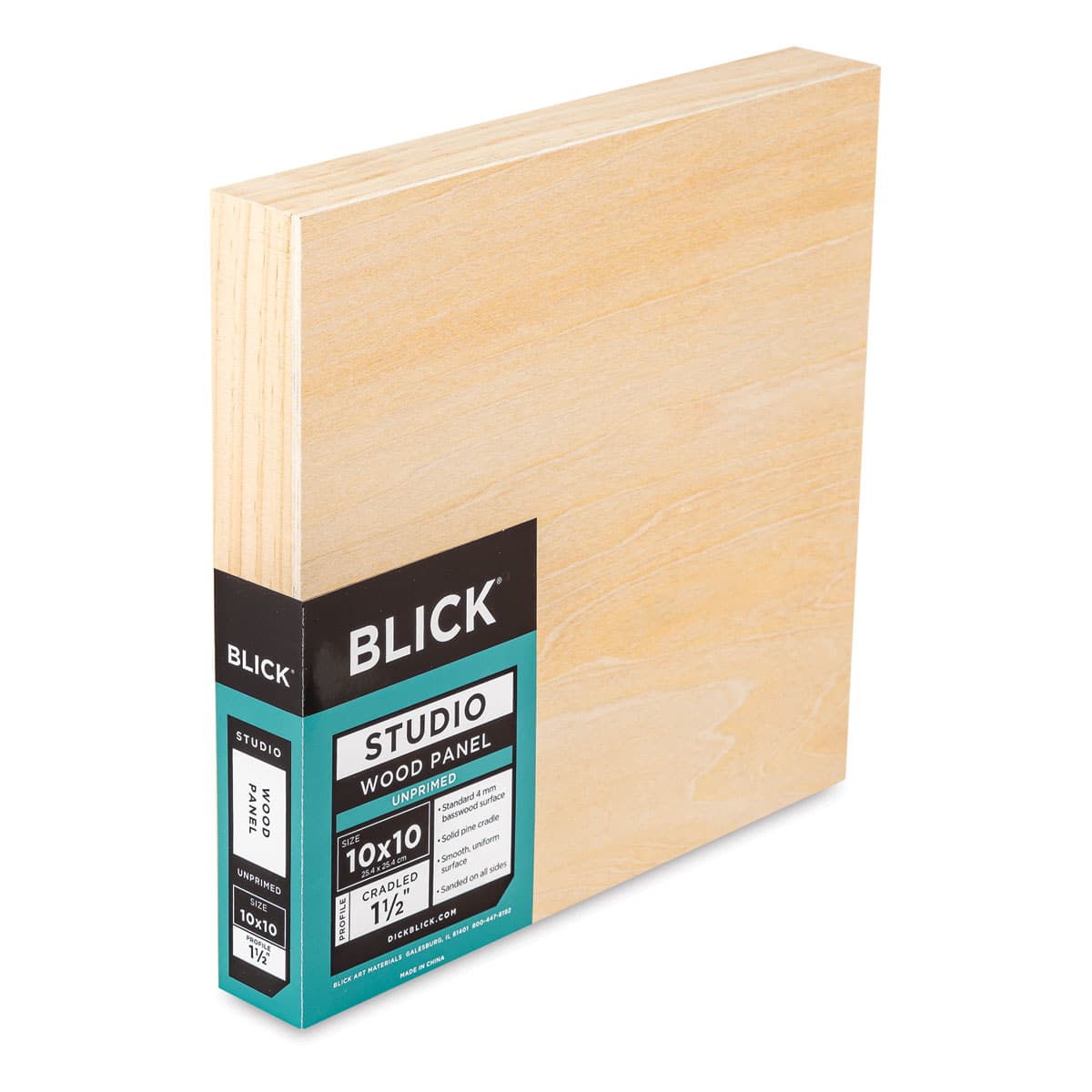 Blick Studio Artists' Wood Panels - Gallery Cradle, 10" x 10", 1-1/2" Cradle