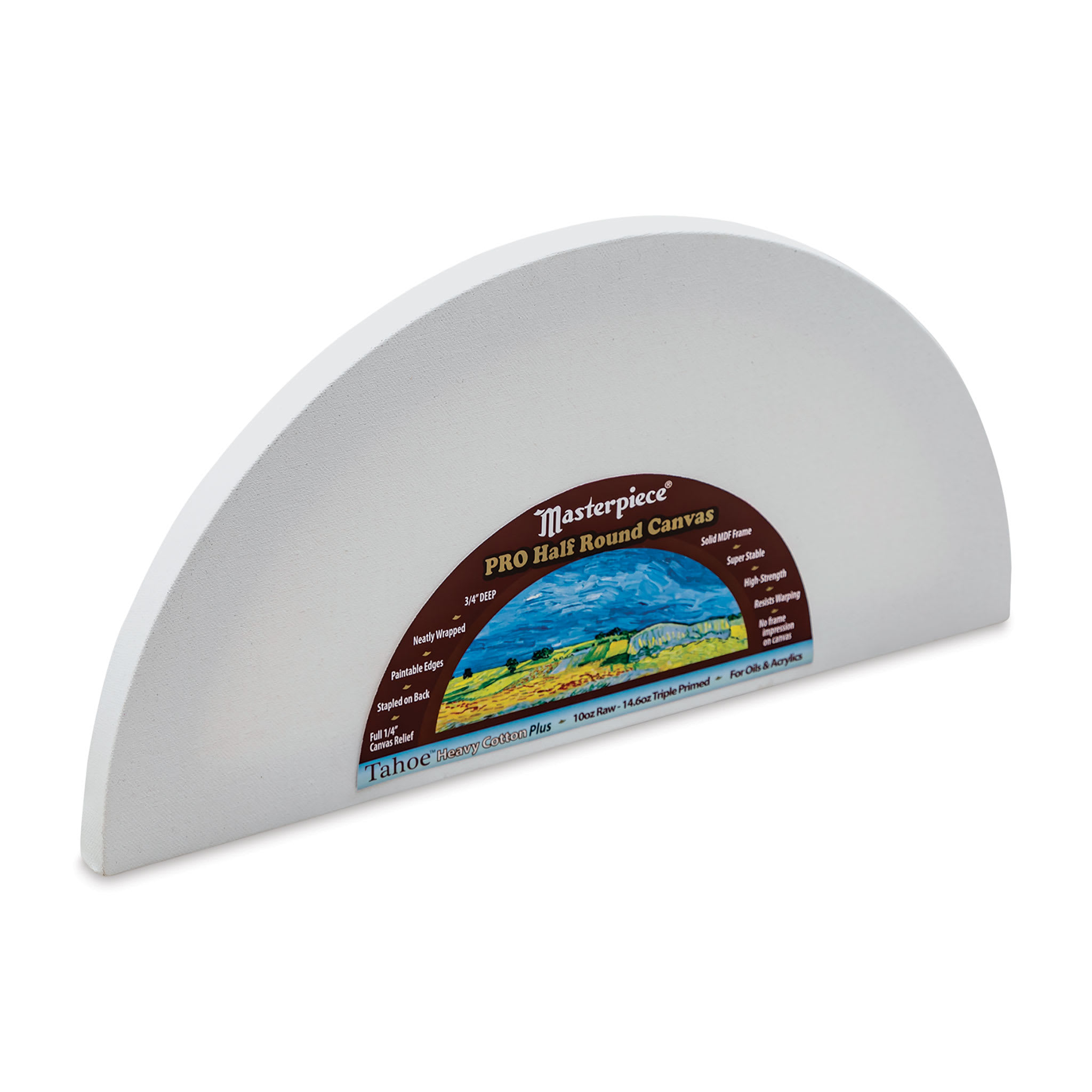 Masterpiece Tahoe Cotton Canvas Shape - Half Round, 8" x 16"