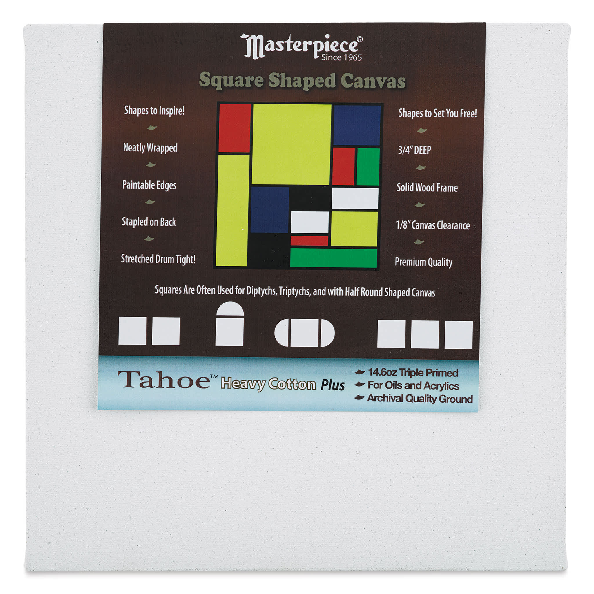 Masterpiece Tahoe Cotton Canvas Shape - Square, 10" x 10"