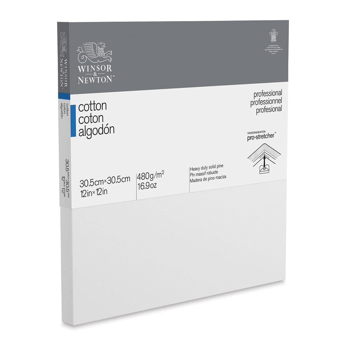 Winsor & Newton Professional Cotton Canvas - 12" x 12", Traditional Profile