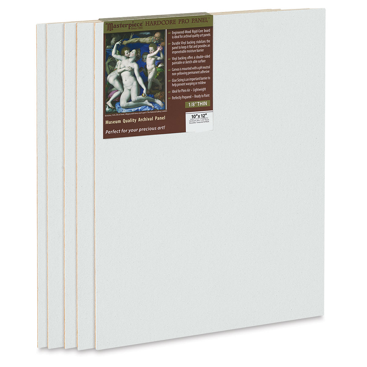 Masterpiece Sausalito Hardcore Pro Canvas Panel Pack - 10" x 12", Pkg of 5