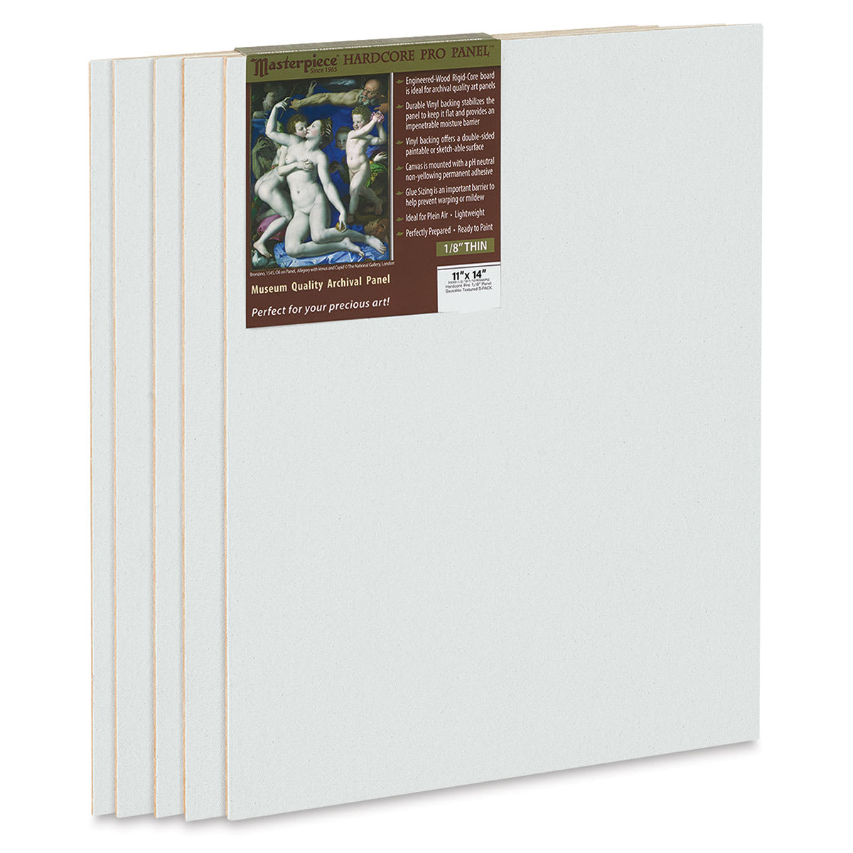 Masterpiece Sausalito Hardcore Pro Canvas Panel Pack - 11" x 14", Pkg of 5