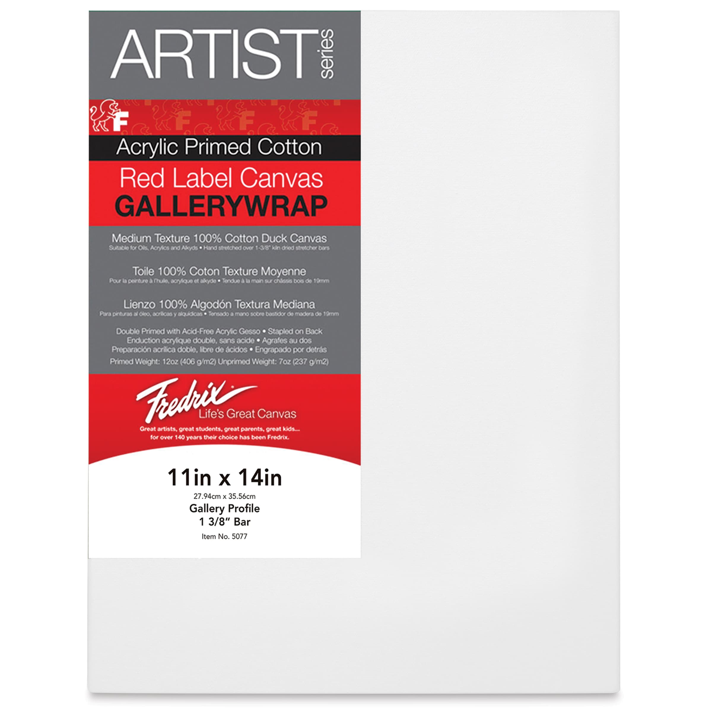 Fredrix Profile Cotton Canvas - 11" x 14", Gallerywrap