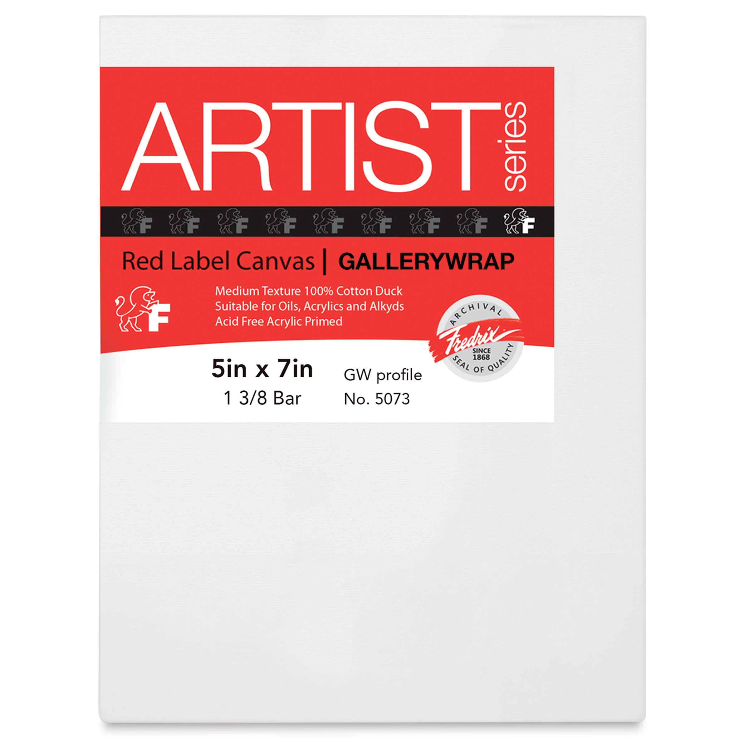Fredrix Profile Cotton Canvas - 5" x 7", Gallerywrap