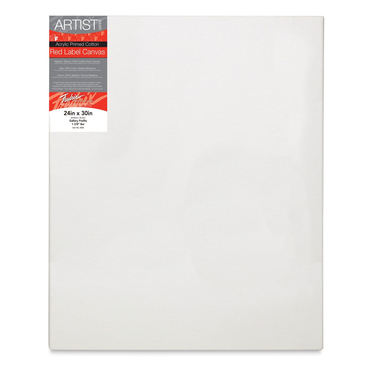 Fredrix Red Label Cotton Canvas - 24" x 30", 3/4" Profile