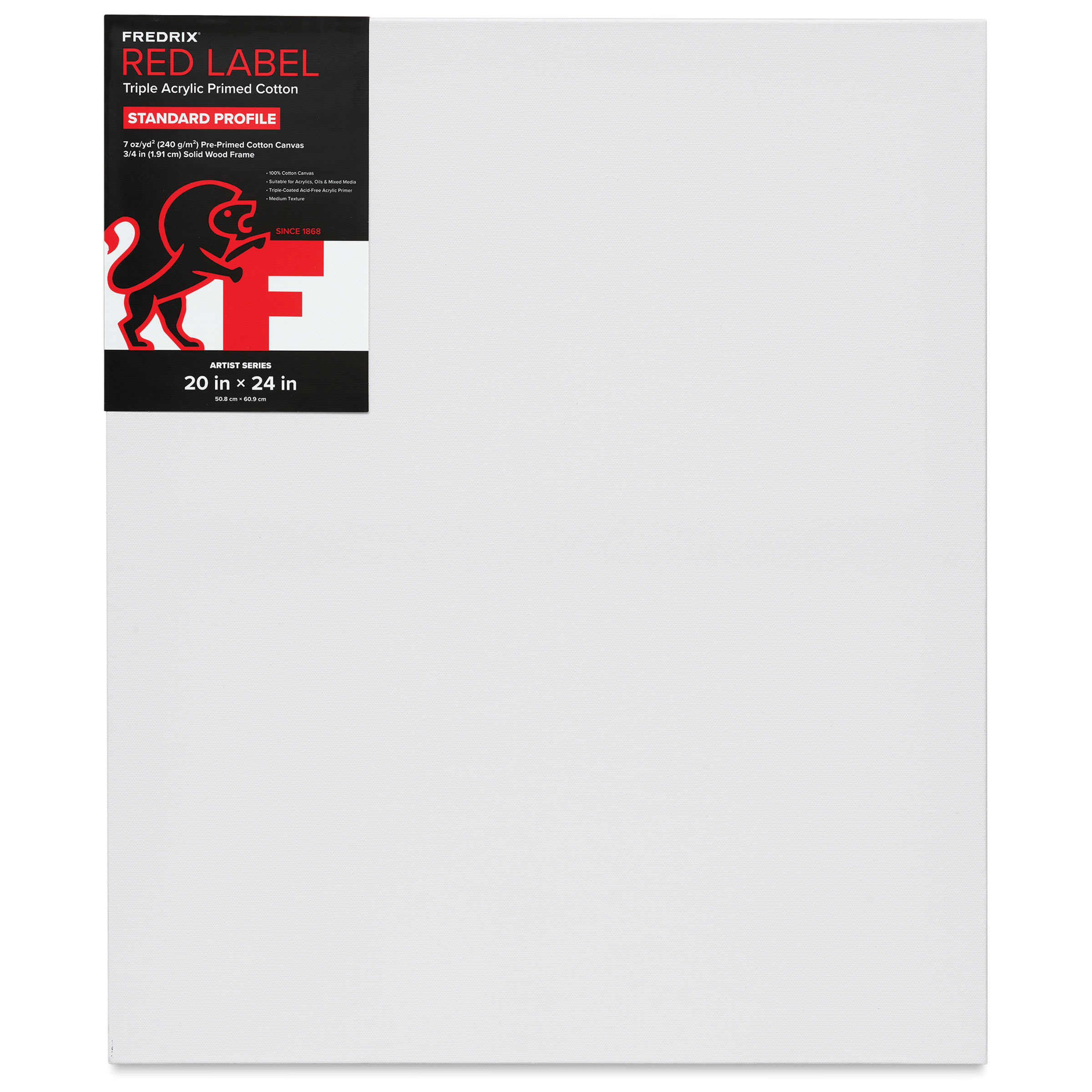 Fredrix Red Label Cotton Canvas - 20" x 24", 3/4" Profile