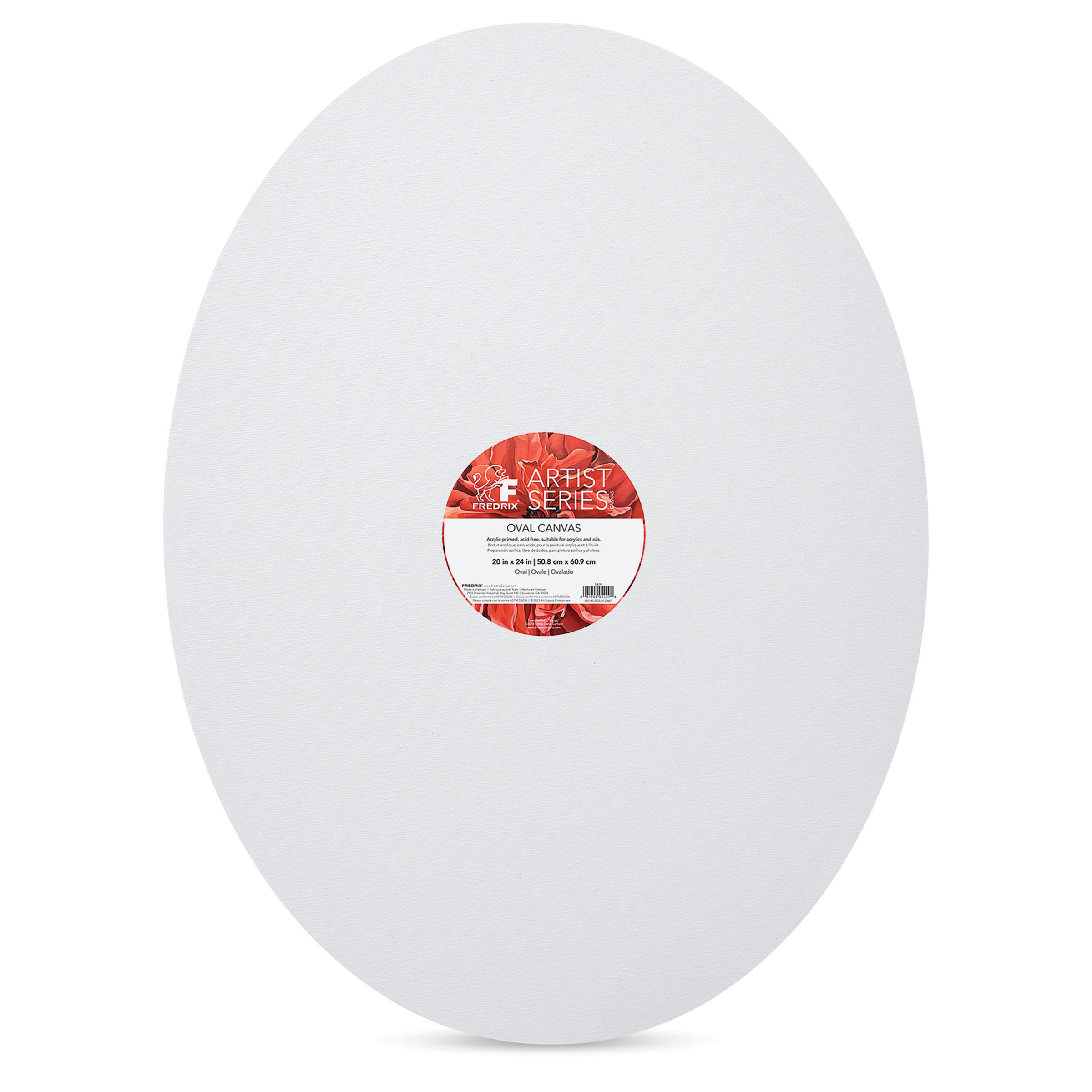 Fredrix Profile Cotton Canvas - 20" x 24", Oval