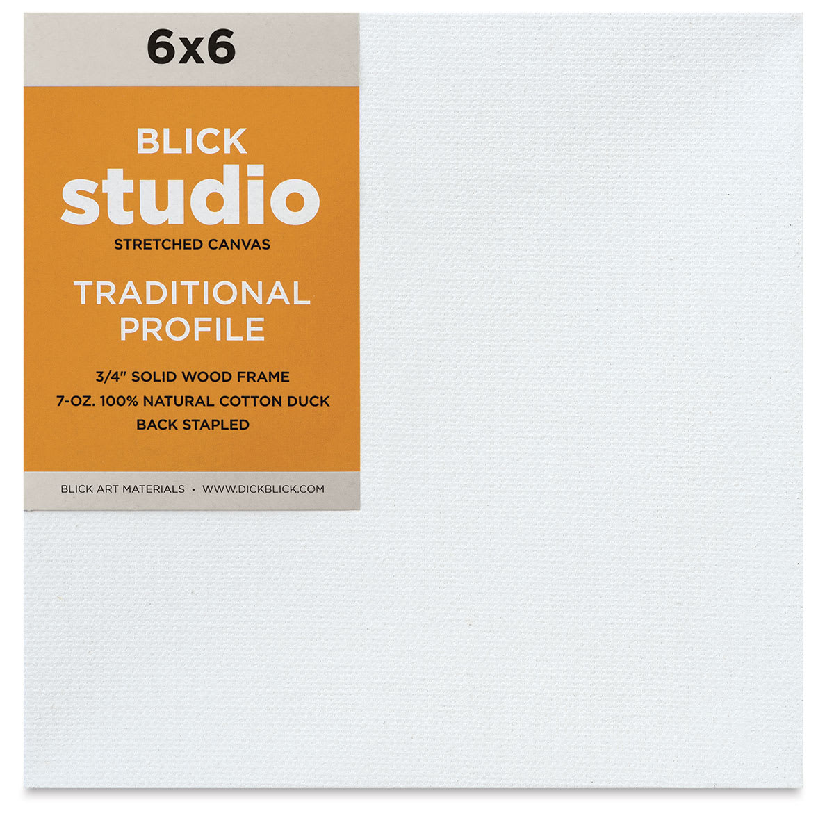 Blick Studio Stretched Cotton Canvas - Traditional Profile, 6" x 6"